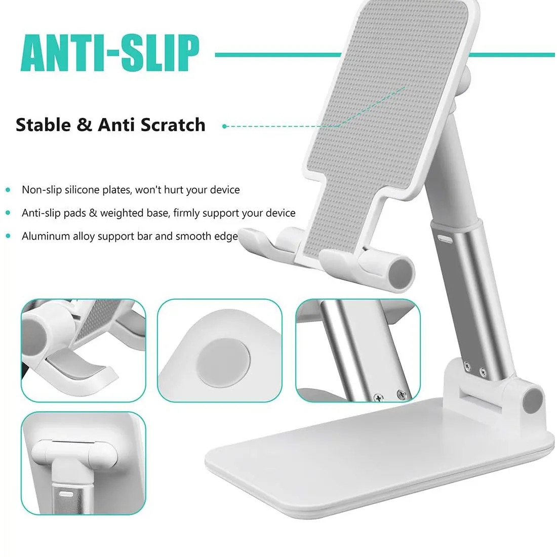 Fully Foldable Multi-angle Adjustable Phone/Tablet Stand 7