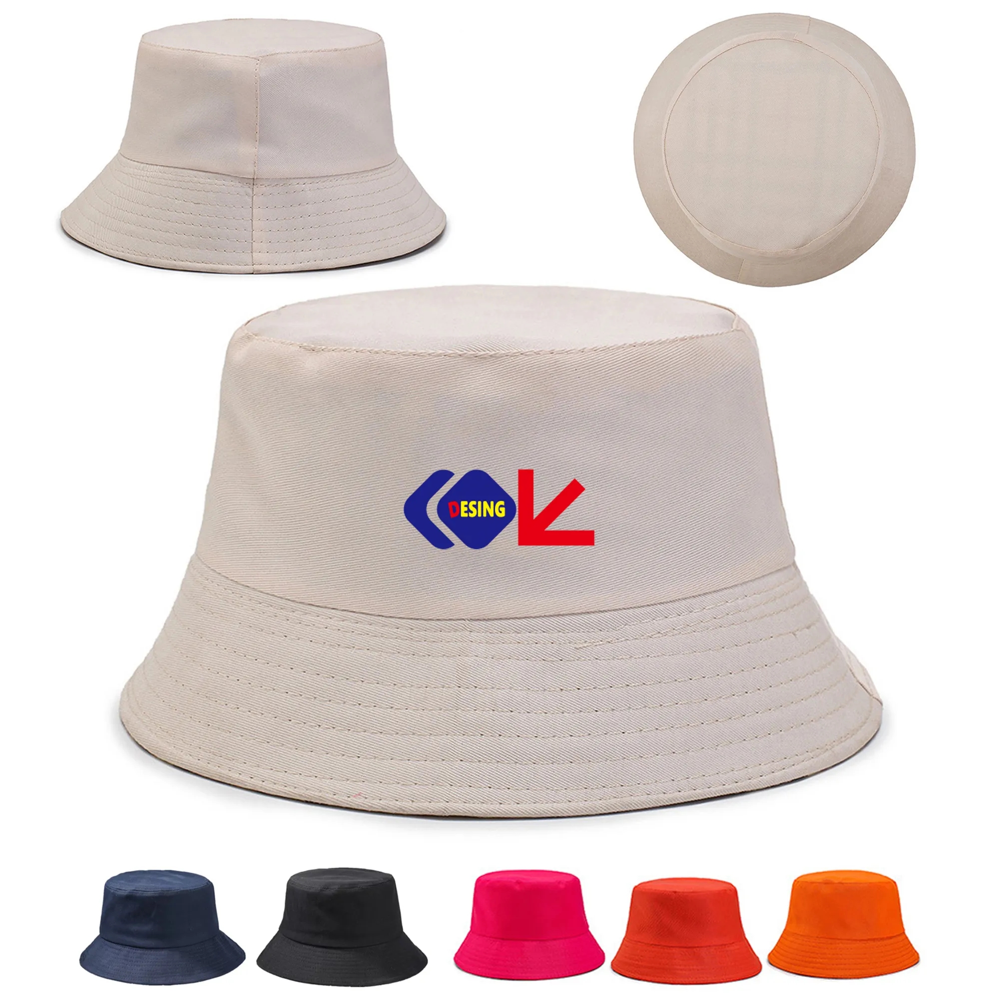 Embroidery 100% cotton Bucket Hat MOQ50PCS 3