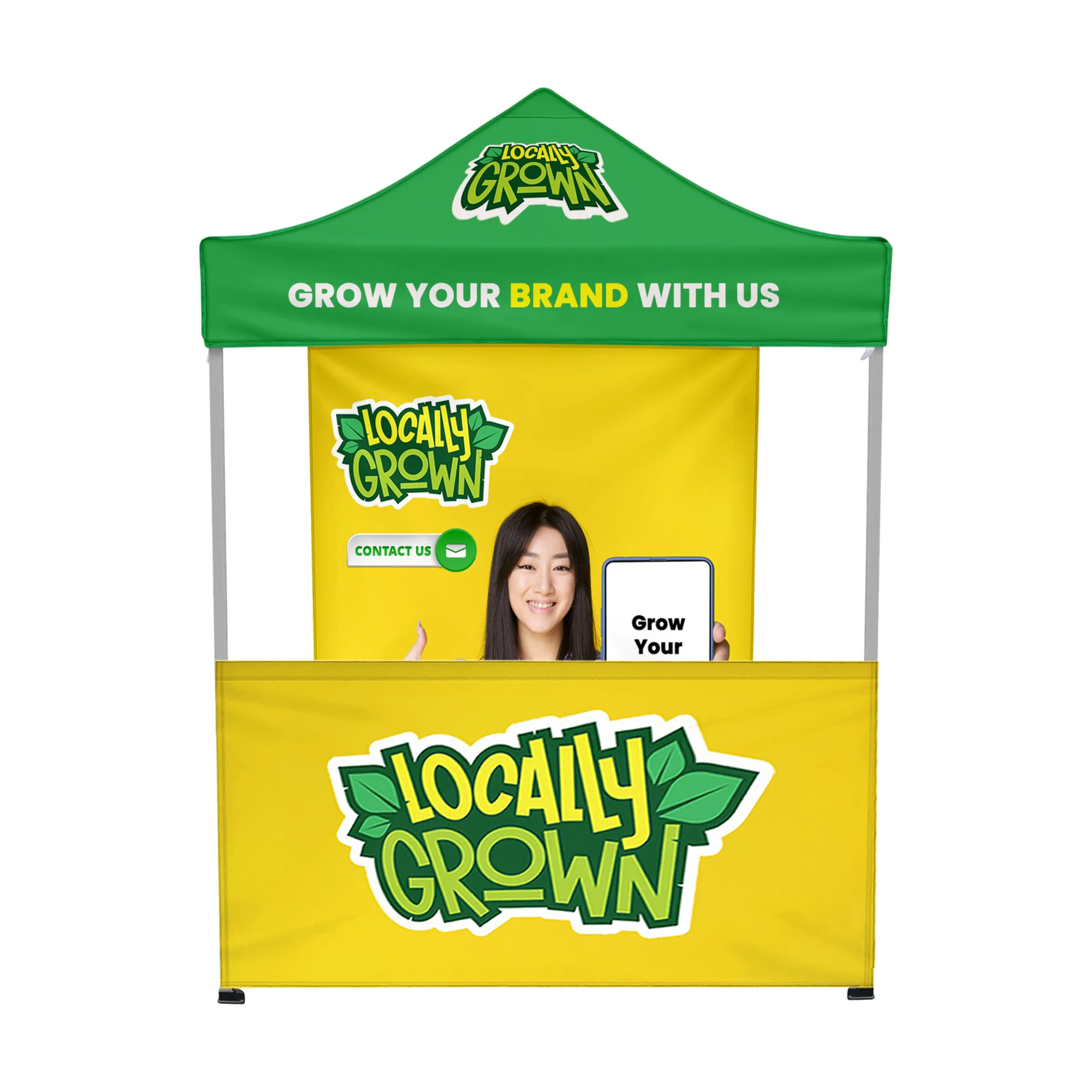6'x6' Tent Canopy with frame and one half and one full wall 10