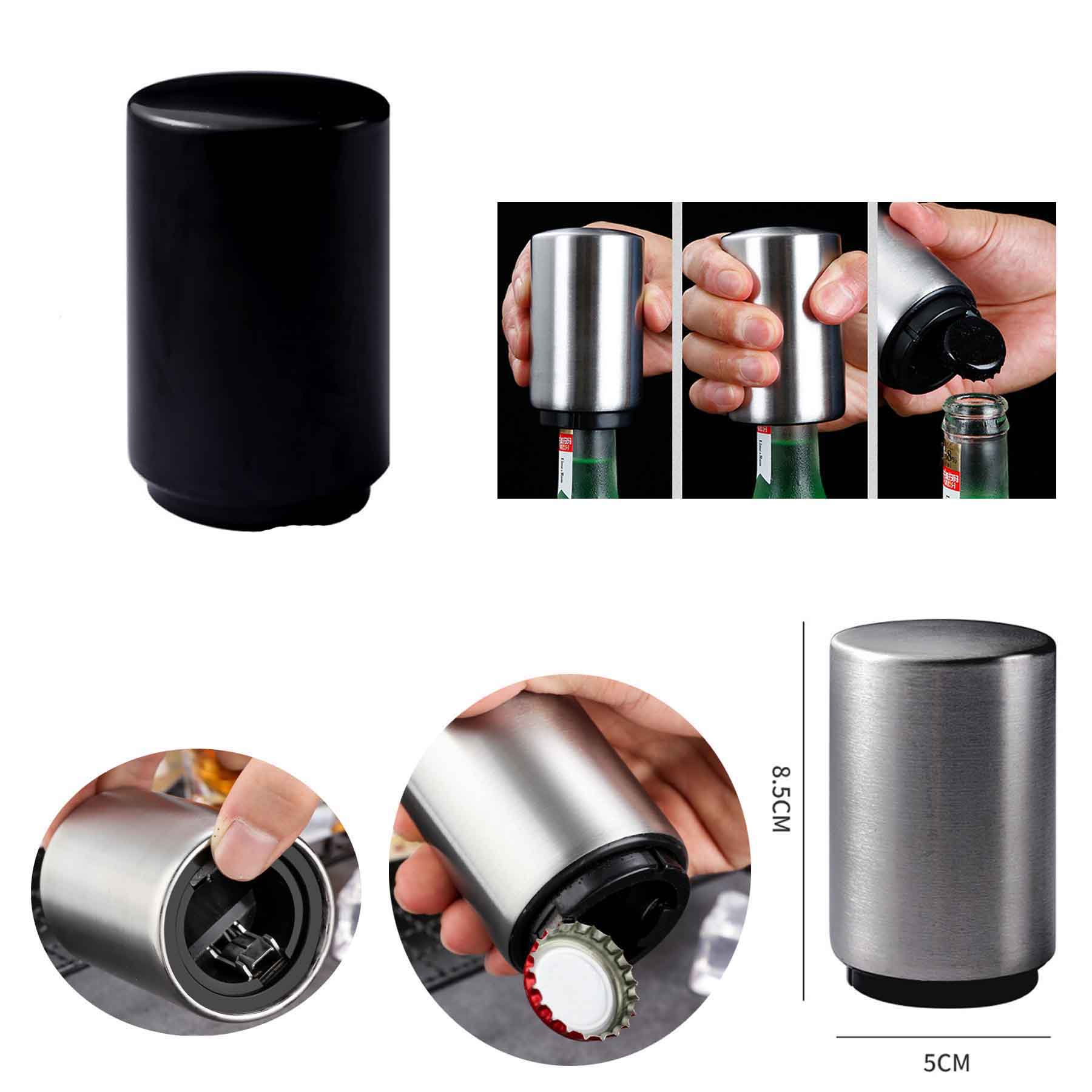 Stainless Steel Press-type Automatic Beer Opener 2