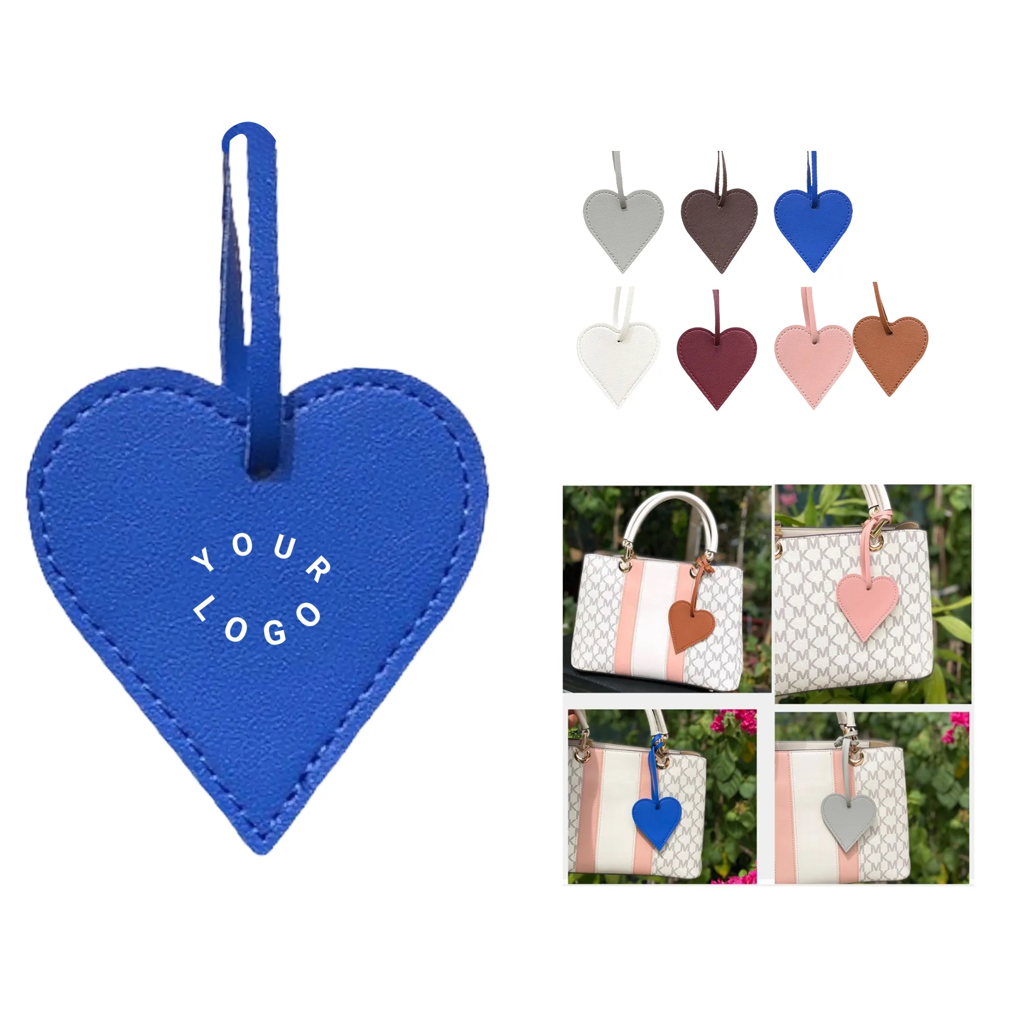PU Leather Heart Keychain Lightweight Compact Build 7