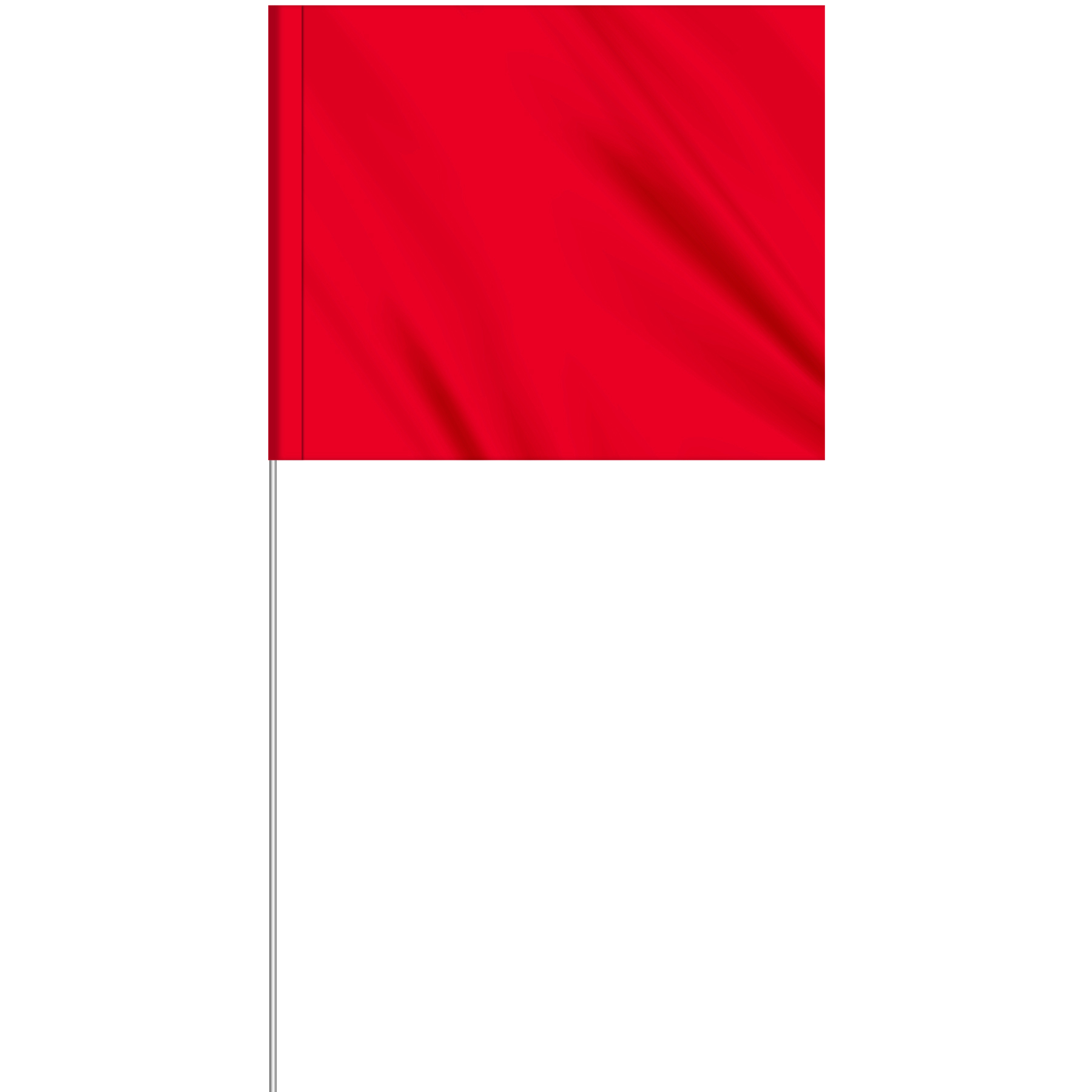 1-Color 5" x 6" Custom Vinyl Marking Flag w/ 27" Plastic Staff 28