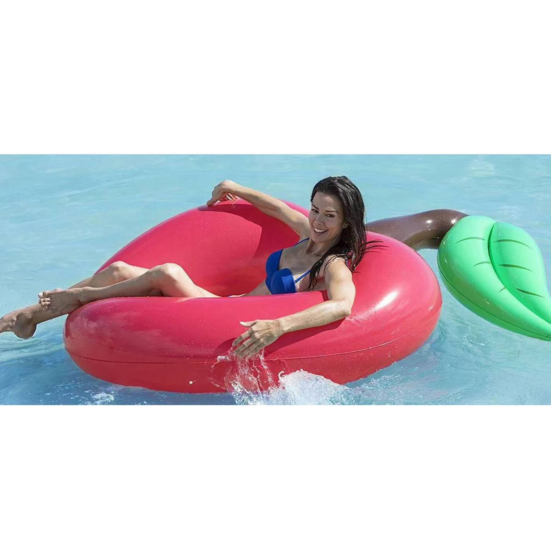 Inflatable PVC Apple Swimming Ring 2
