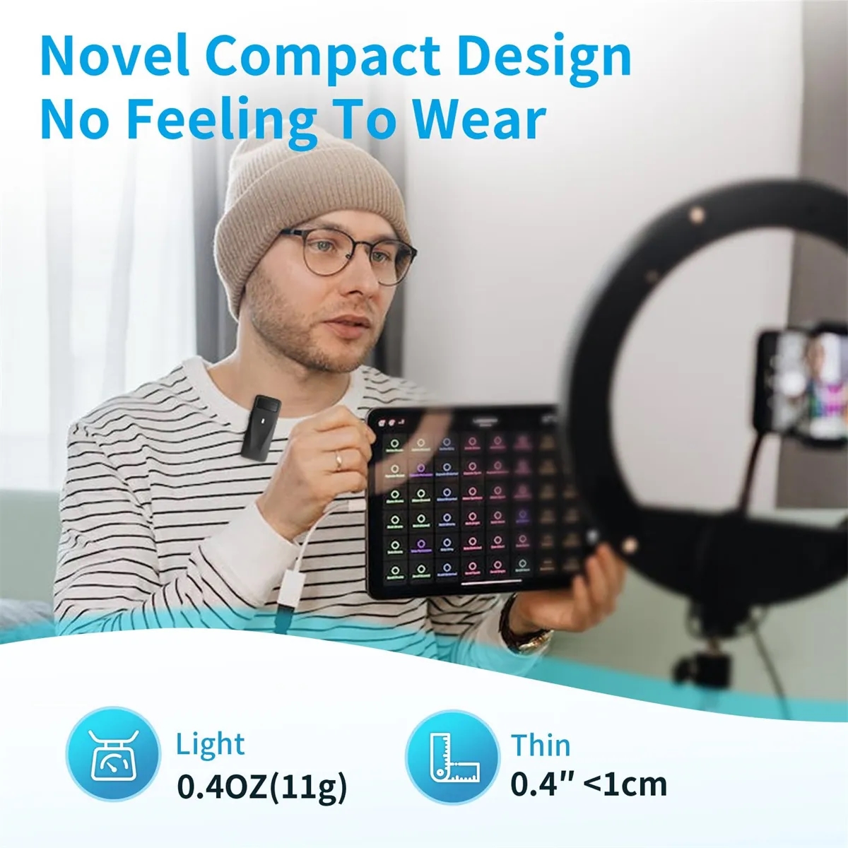 Wireless Lavalier Microphone for Phone with charging case 4