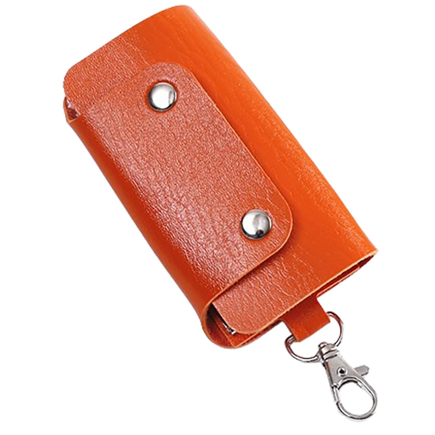 PU Leather Double-Snap Key Pouch 11