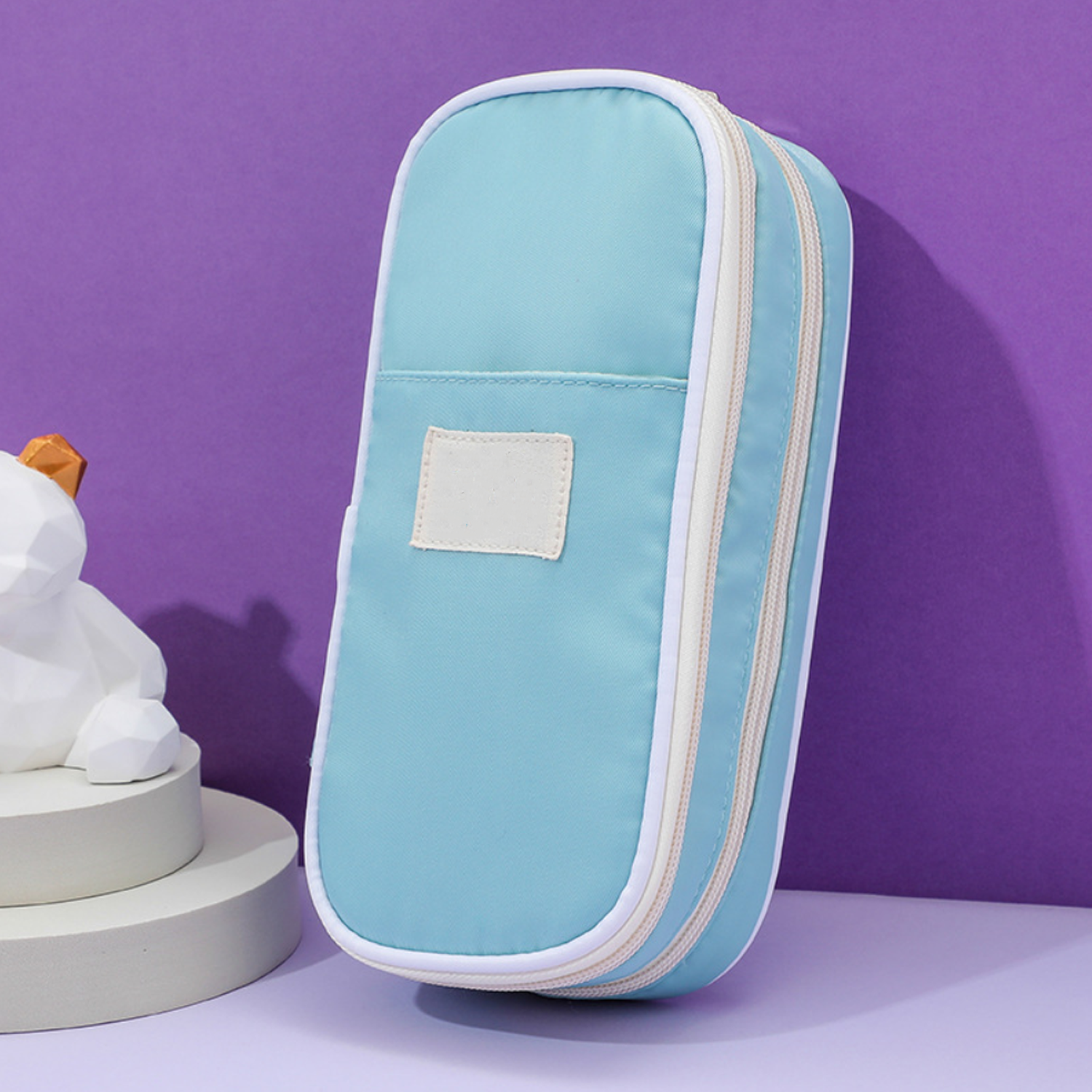 Large Capacity Double-Layer Canvas Pen Pouch 5