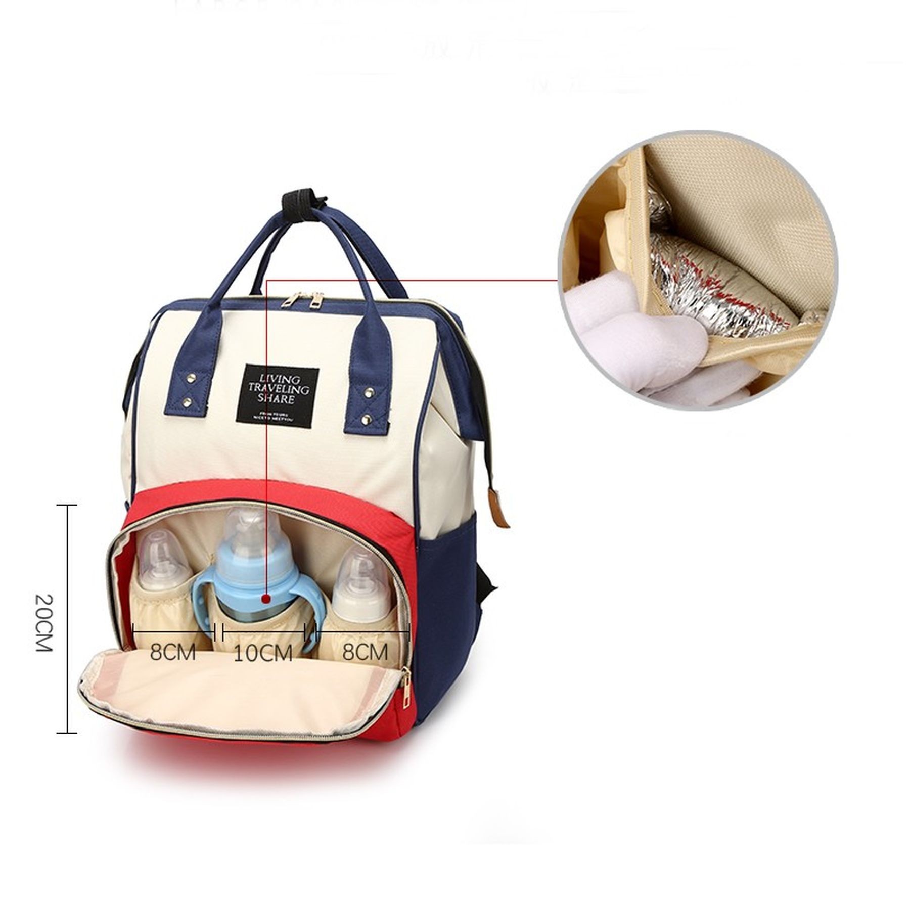Multi-Function Waterproof Diaper Bag 8