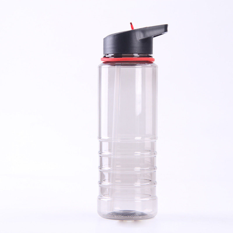 800ml Plastic Sports Bottle with Transparent Straw 27oz 2