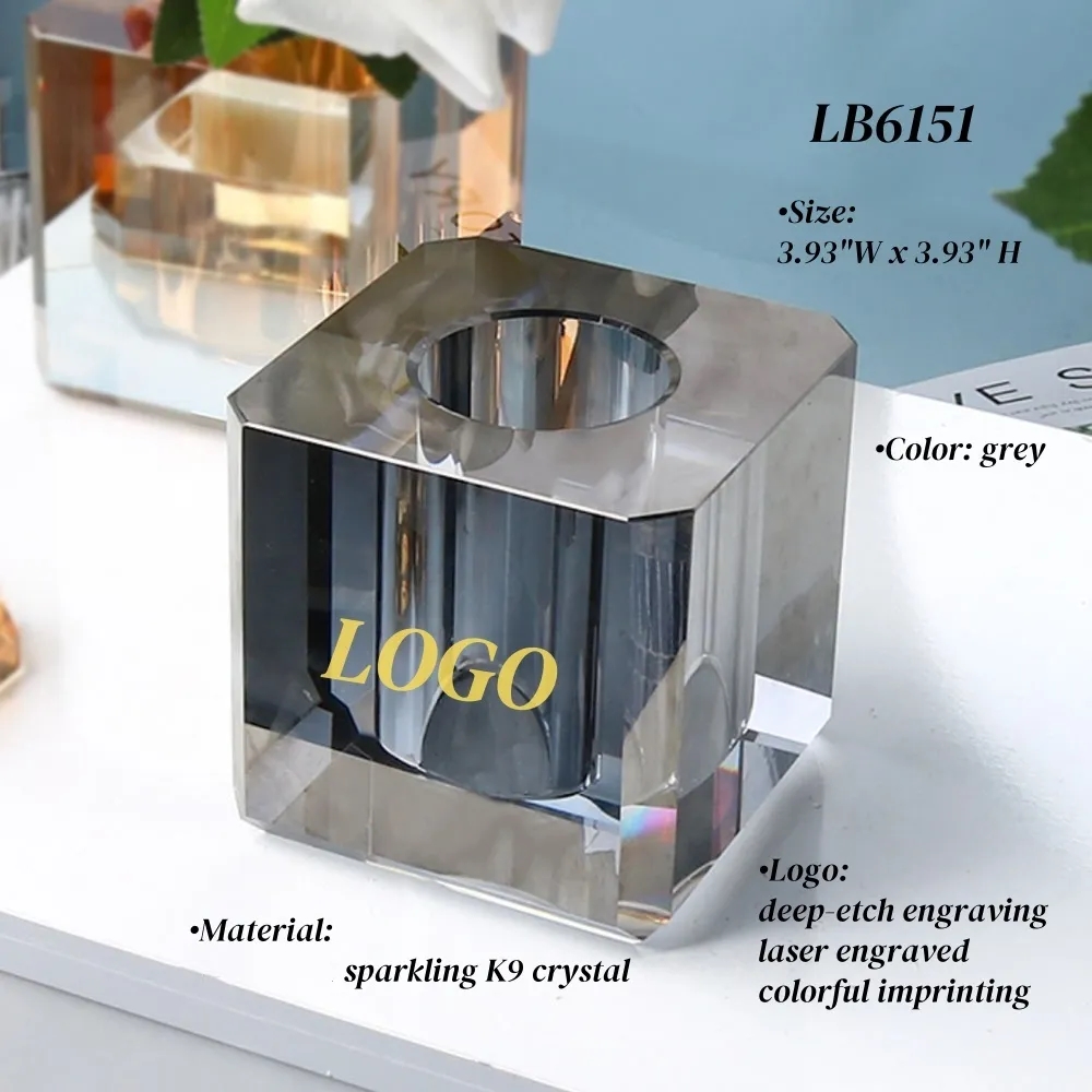 Square Crystal Vases for Flowers for Glass Home Decor 2