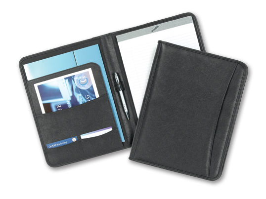 19250 - 13.25 x 10.5 Black Santa Fe Pad Folder 1