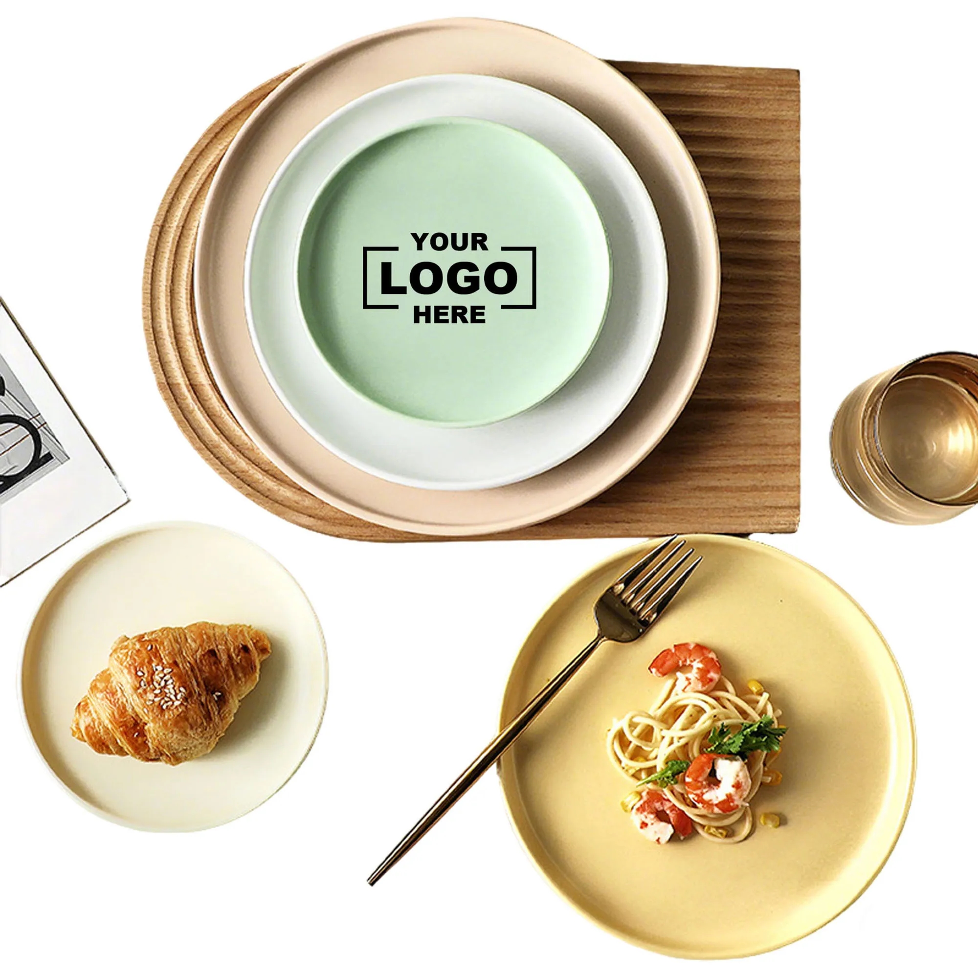 5.9" Ceramic Steak Dim Sum Dinner Plate