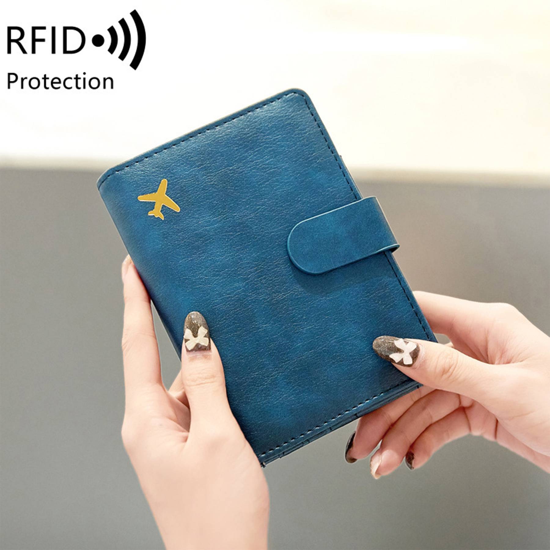 PU Leather RFID Passport/Card Wallet With Arita holder 3