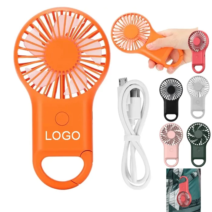 Rechargeable Handheld Fan with Carabiner 6