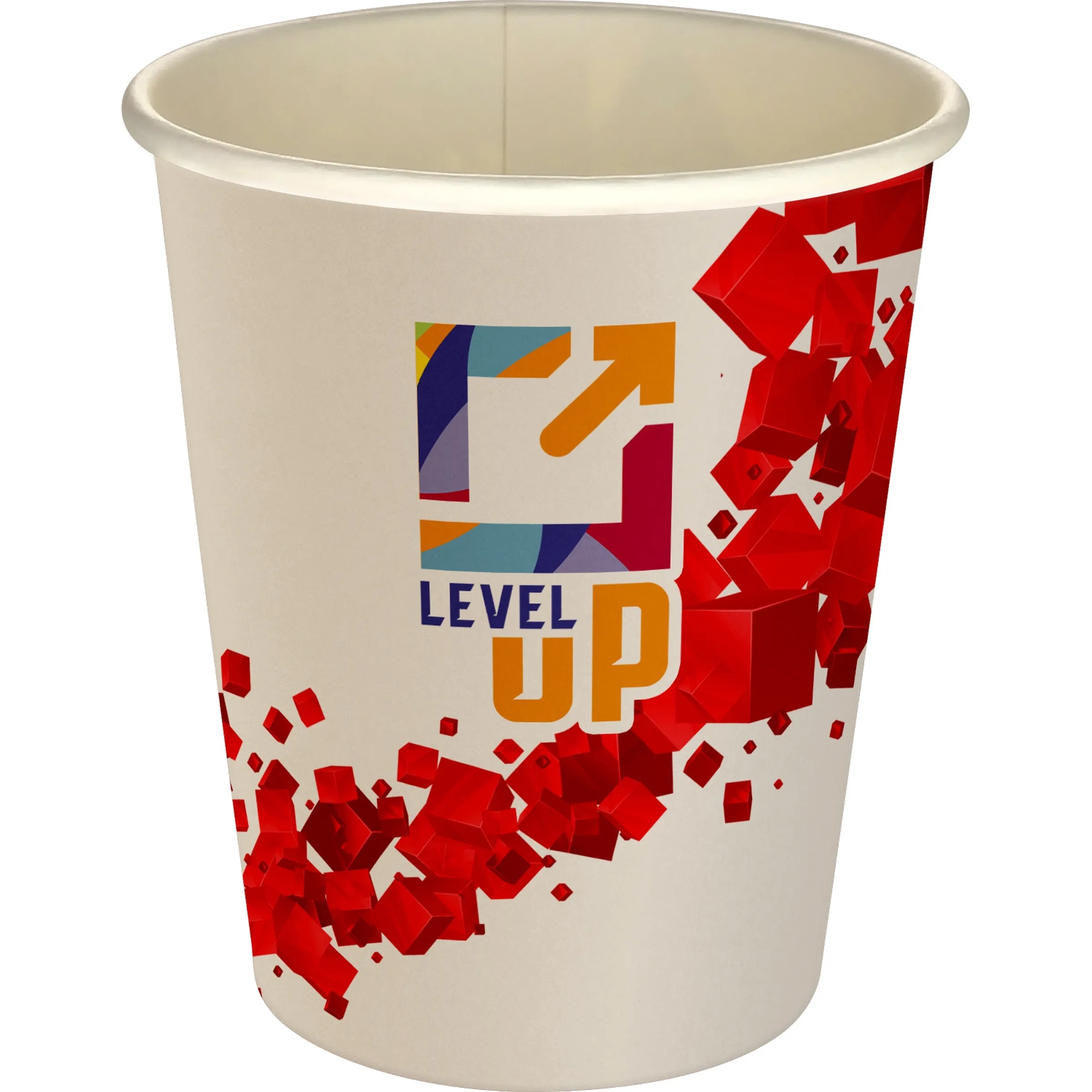 5 oz Full Color Floating Cubes Paper Cup, custom paper cup with logo imprint 2