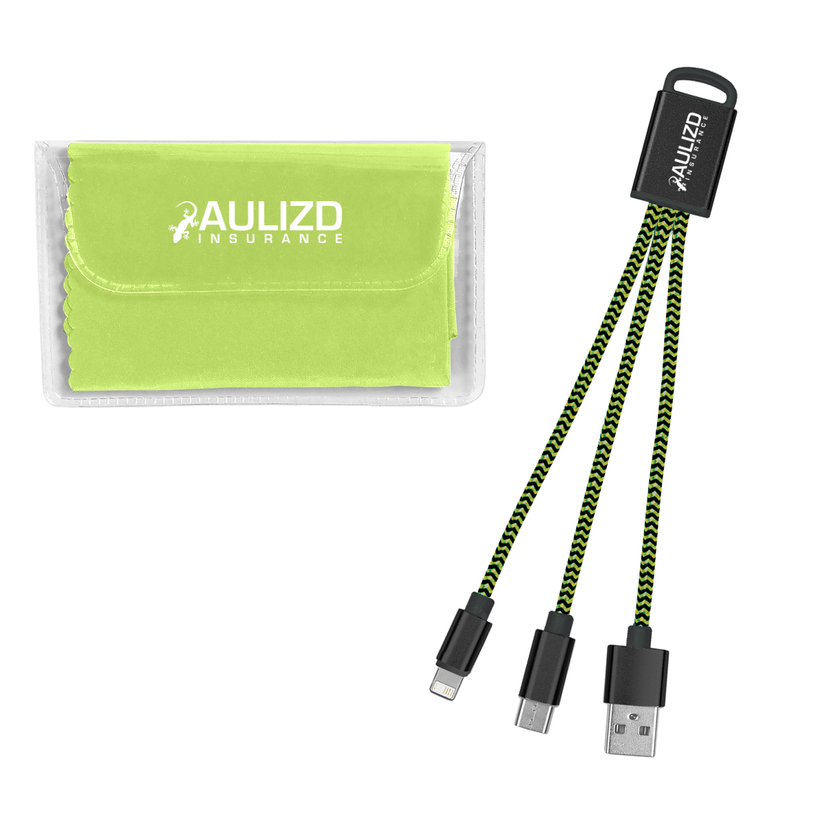 Braided Charging Buddy & Micro Fiber Cloth Set 3