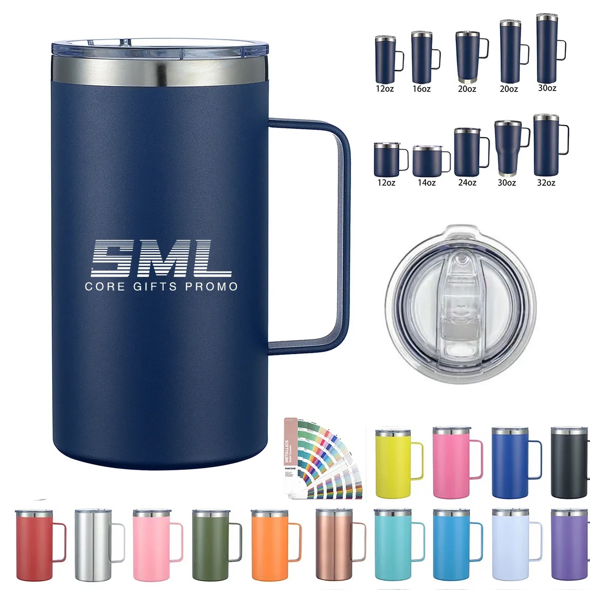 24oz Stainless Steel Vacuum Thermo Mug with Sealing Lid 2