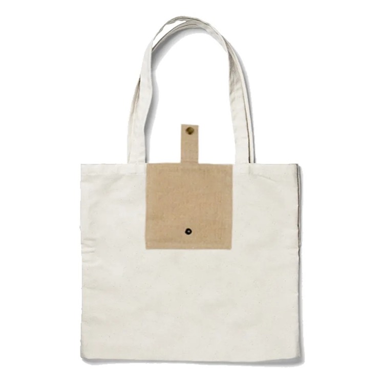 Canvas Foldable Tote Bag 8 Oz, custom tote bag with logo imprint 2