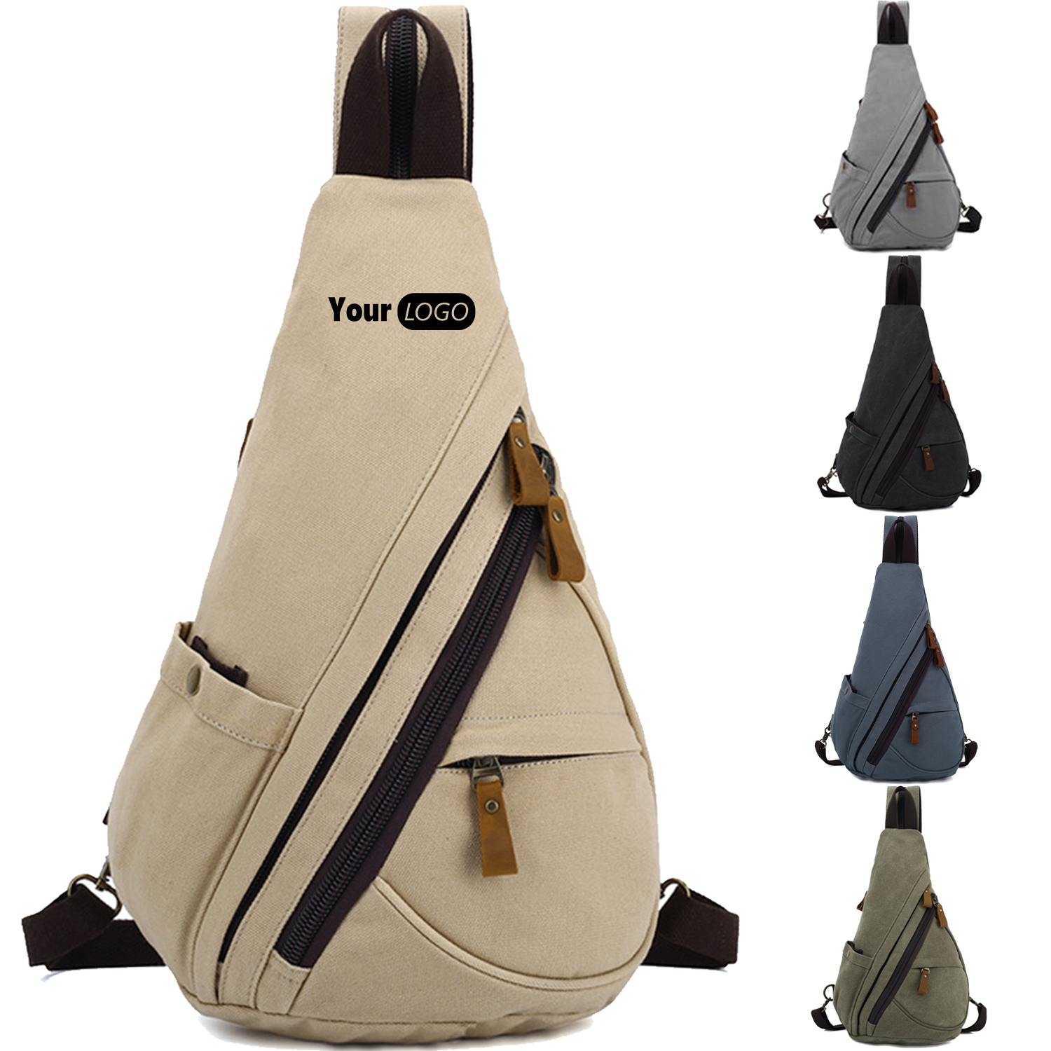 Canvas Small Crossbody Backpack Casual Daypack for Men Women 8
