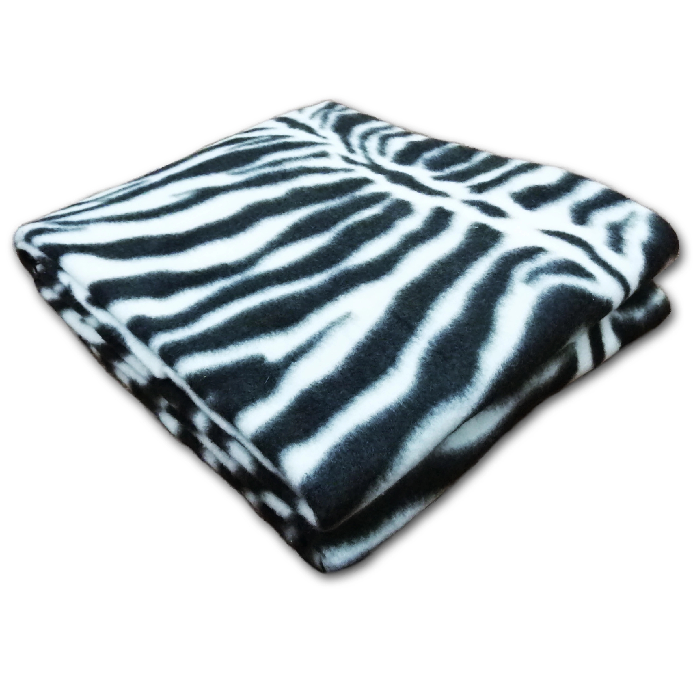 50" x 60" Fleece Whipstitch Blanket - Zebra 2