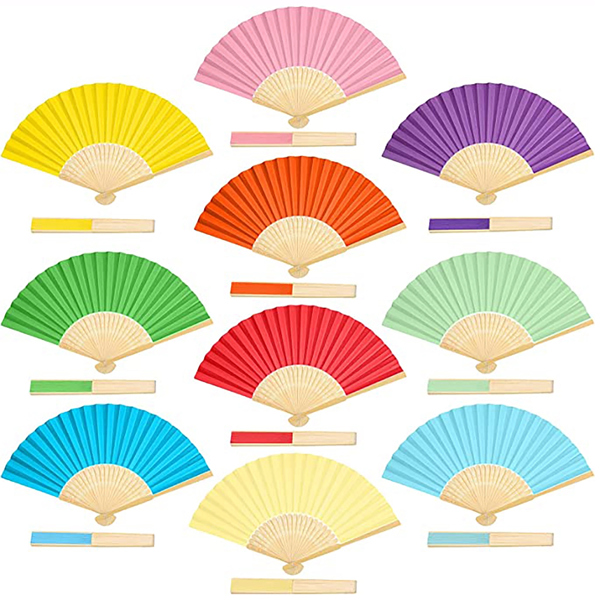 Bamboo Folding Paper Fans 2