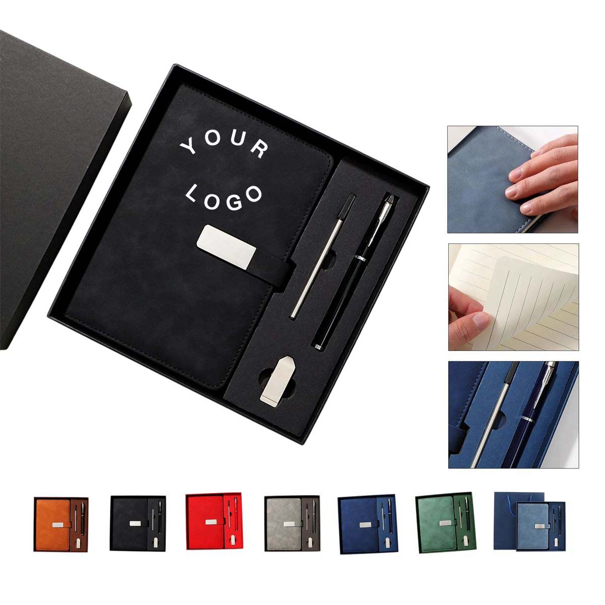 Elegant Notebook Gift Set with Snap Closure 1