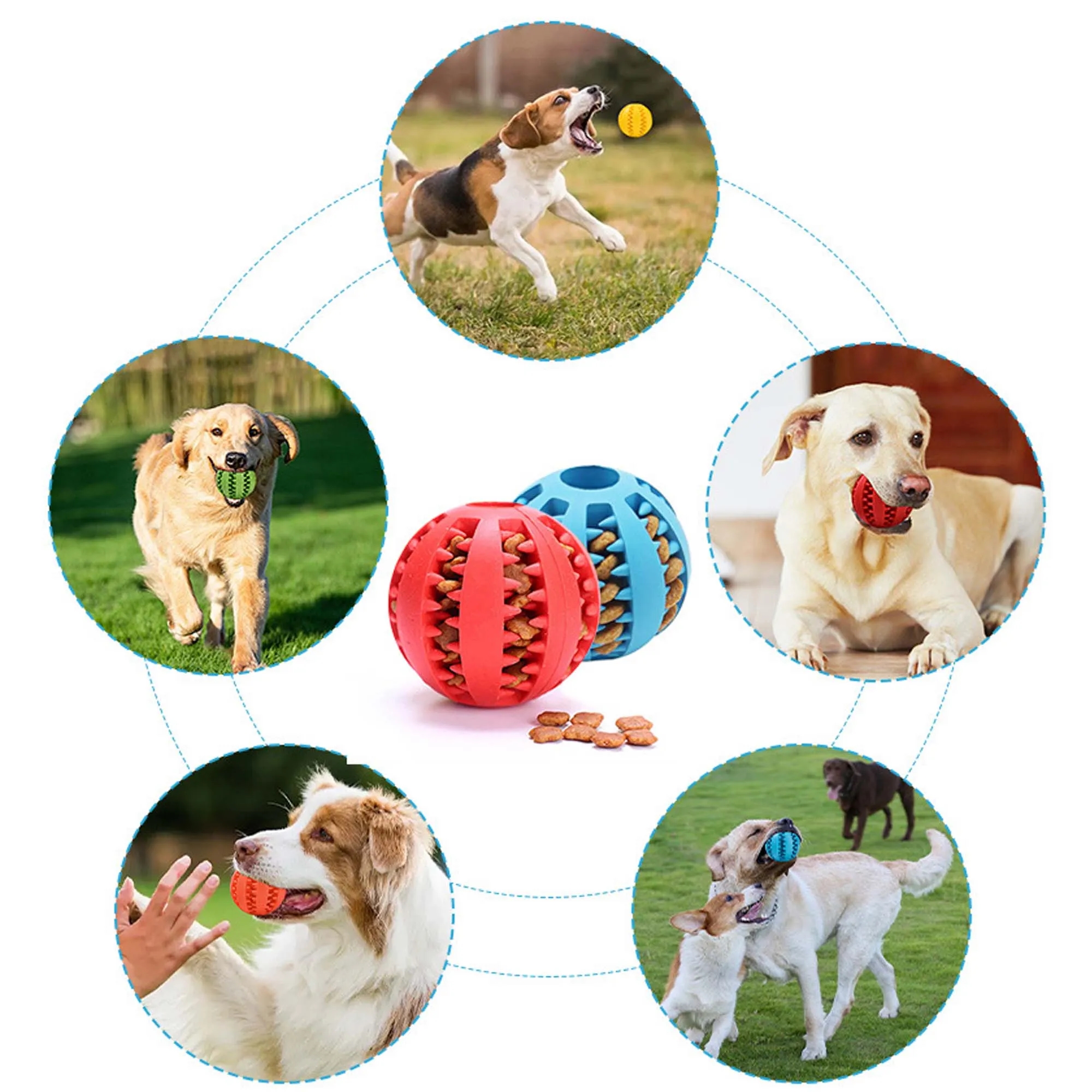Interactive Dog Treat Ball Toys 4