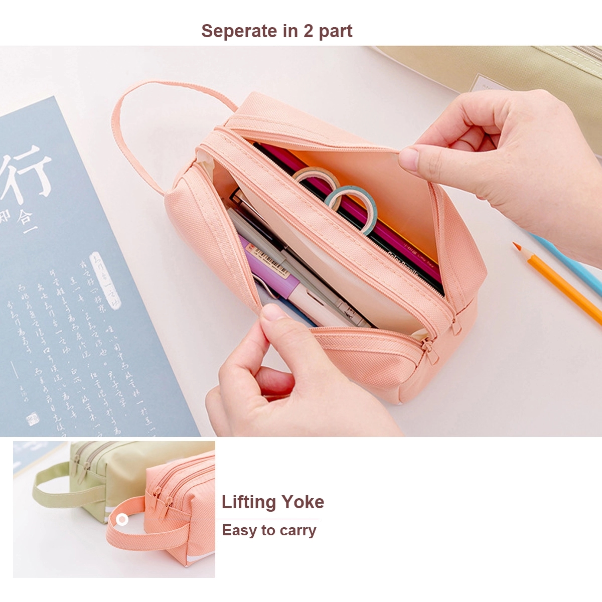 Large Oxford Waterproof Pencil Case 4