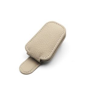 Triangle PU Leather Glasses Storage Clip With Magnetic Suction 6