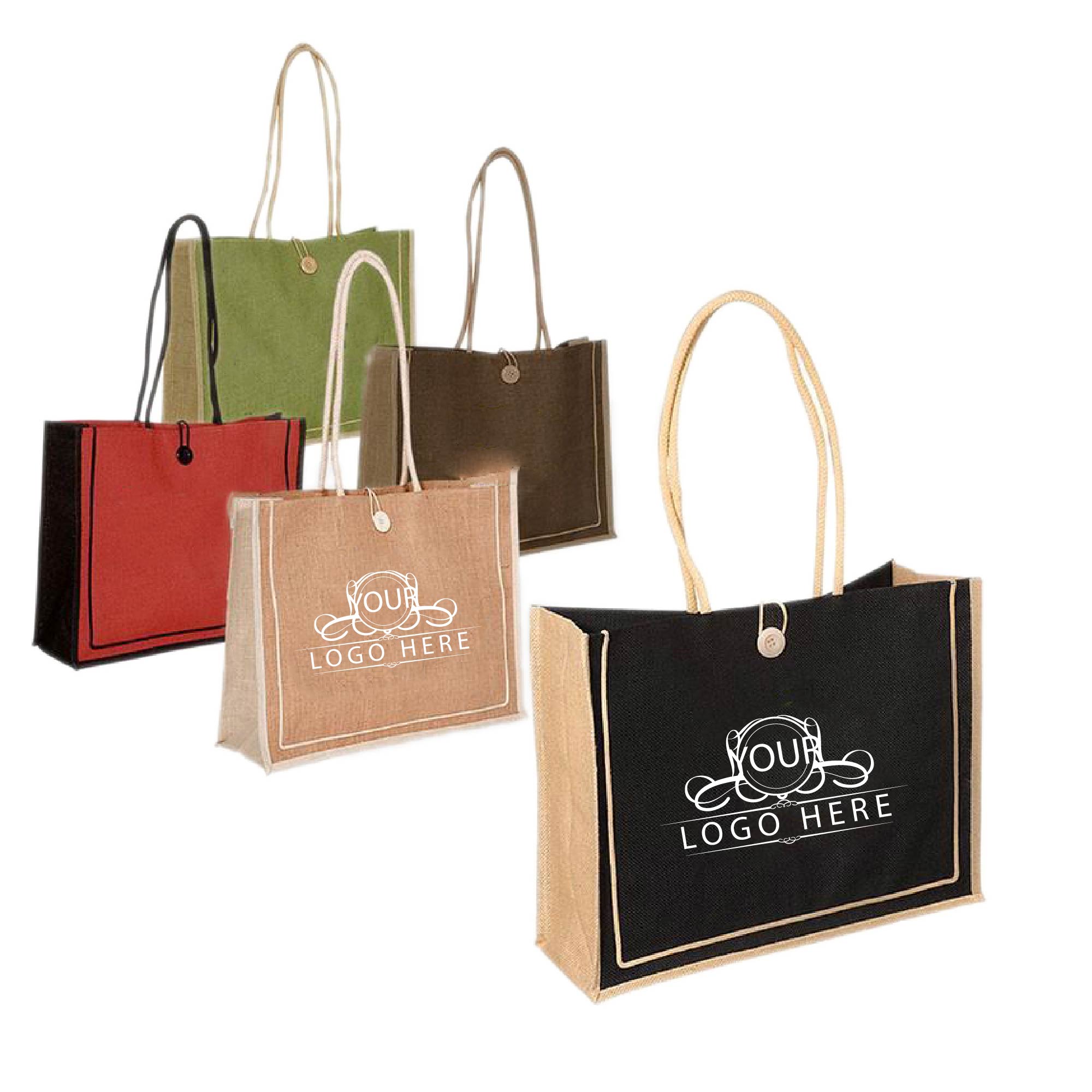 Jute Tote, custom tote bag with logo imprint 2