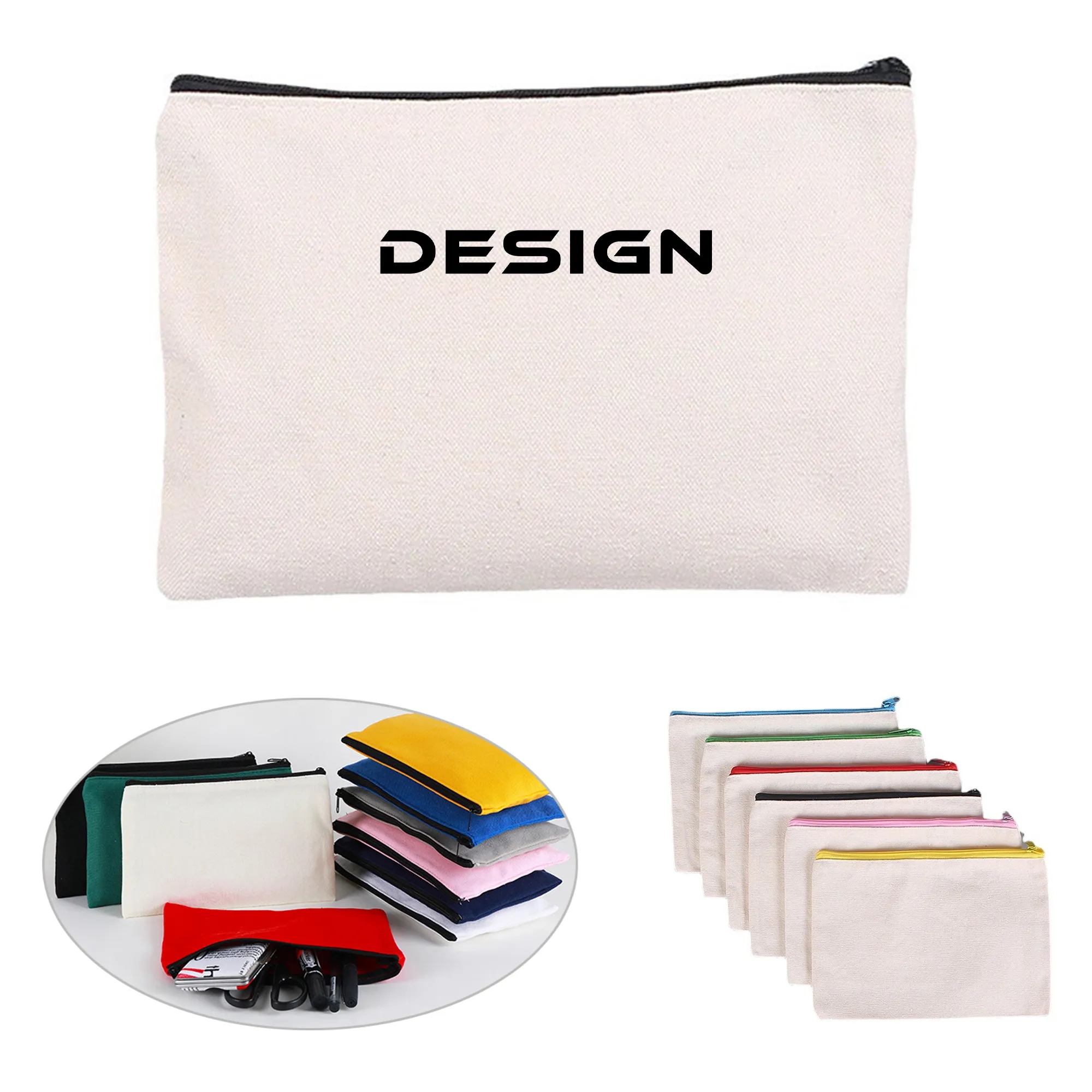 Blank Canvas Zipper Pouches 2