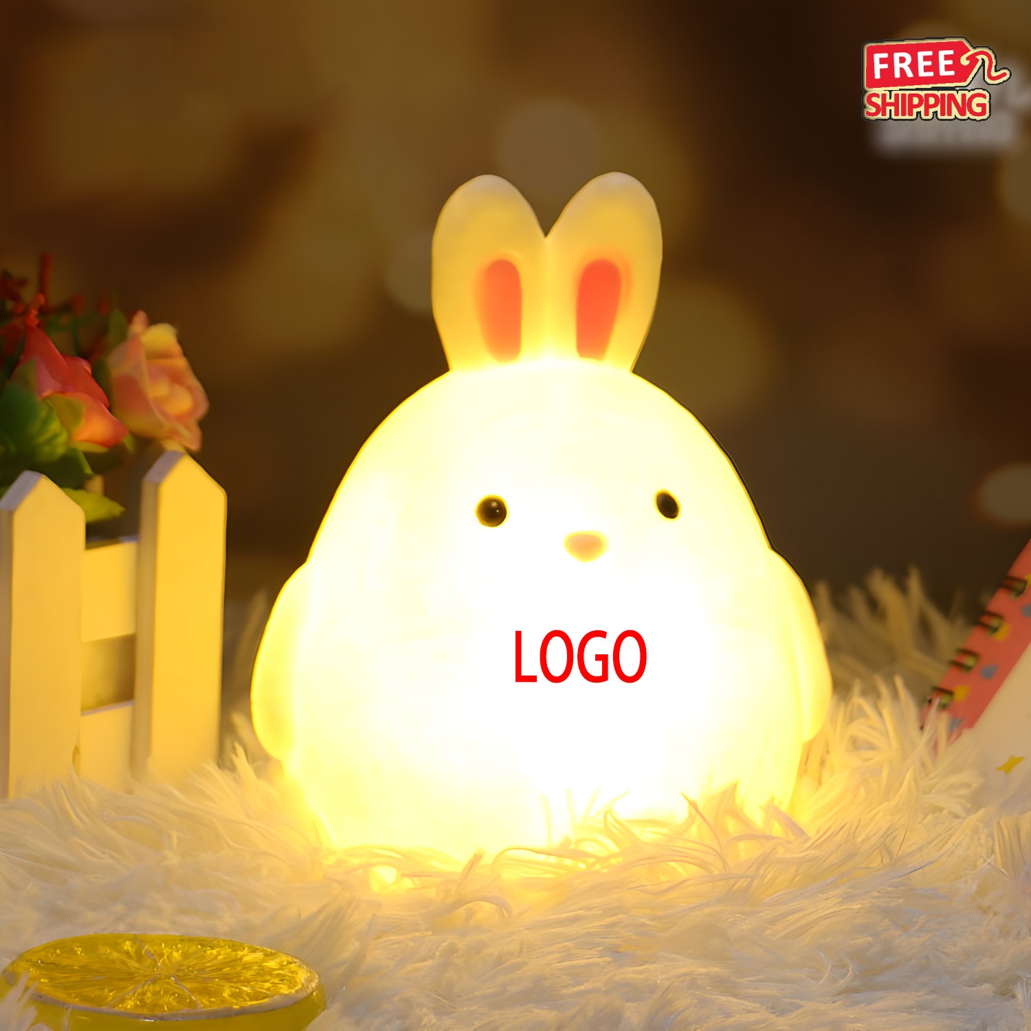 Rechargeable Silicone Bunny Night Light 3