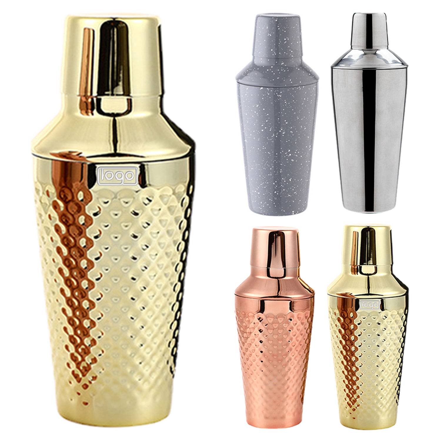 20oz Stainless Steel Cocktail Shaker w/ Built-in Strainer 5