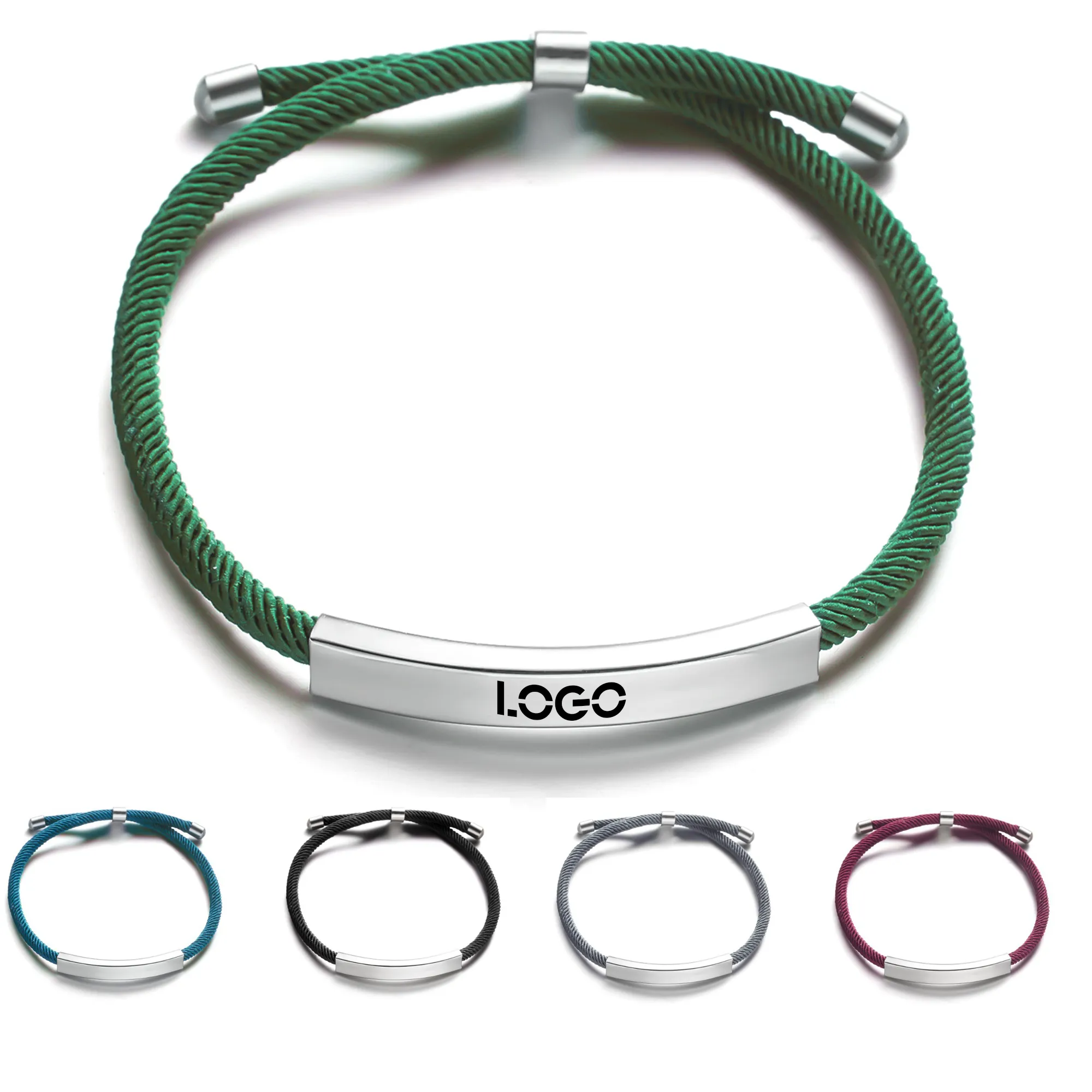 MOQ50 Adjustable Woven Bracelet 4