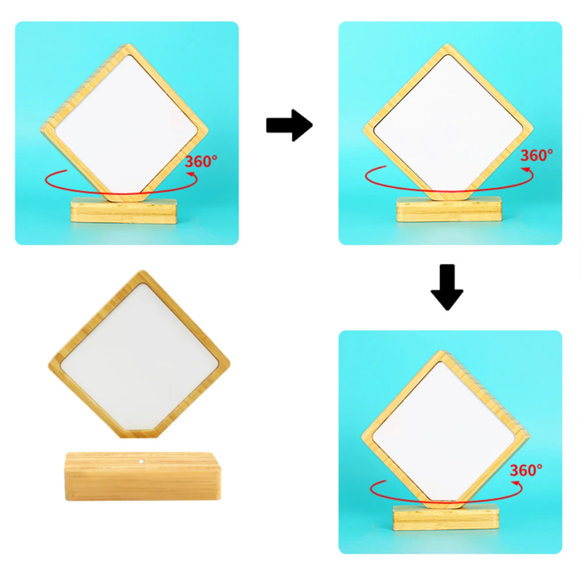 Modern Bamboo DIY Photo Frame Gift 2