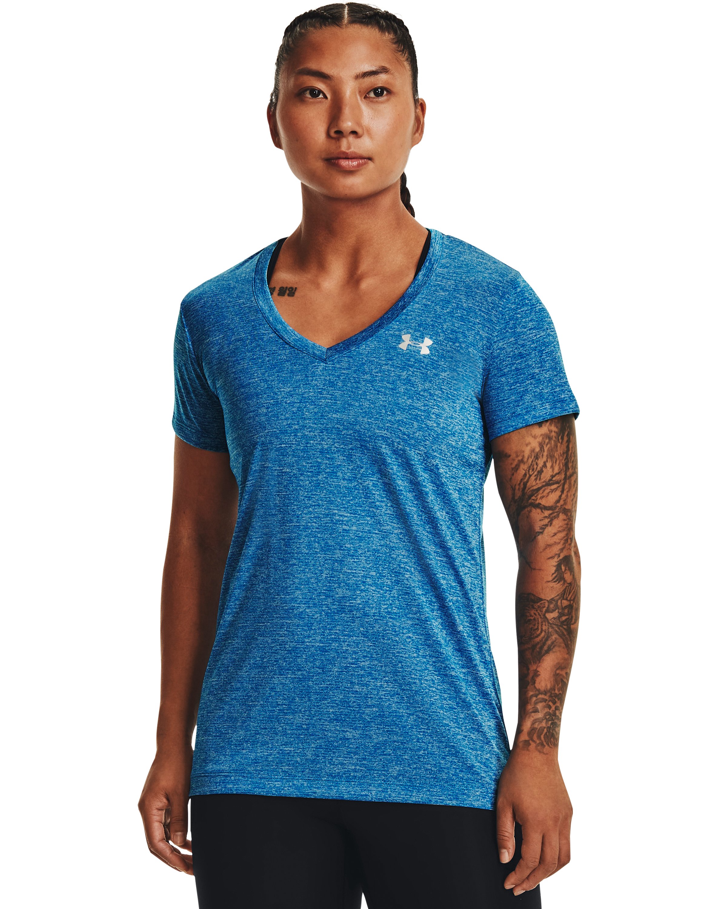 UA Tech Twist Women's V-Neck Short Sleeve 9