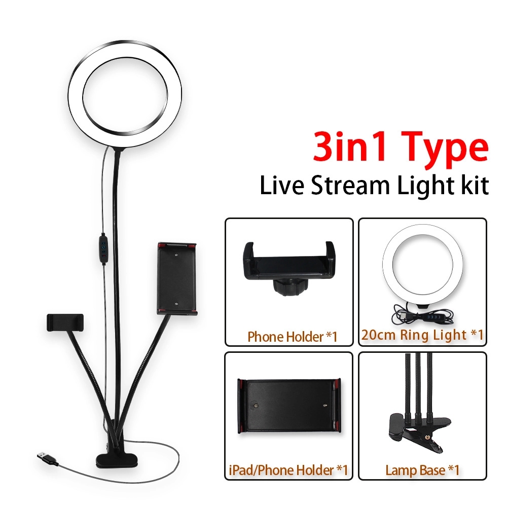 3 in 1 Live Stream Light Kit 5