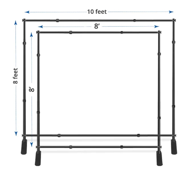 Adjustable Banner Frame Package with premium stand (8' x 8') 2