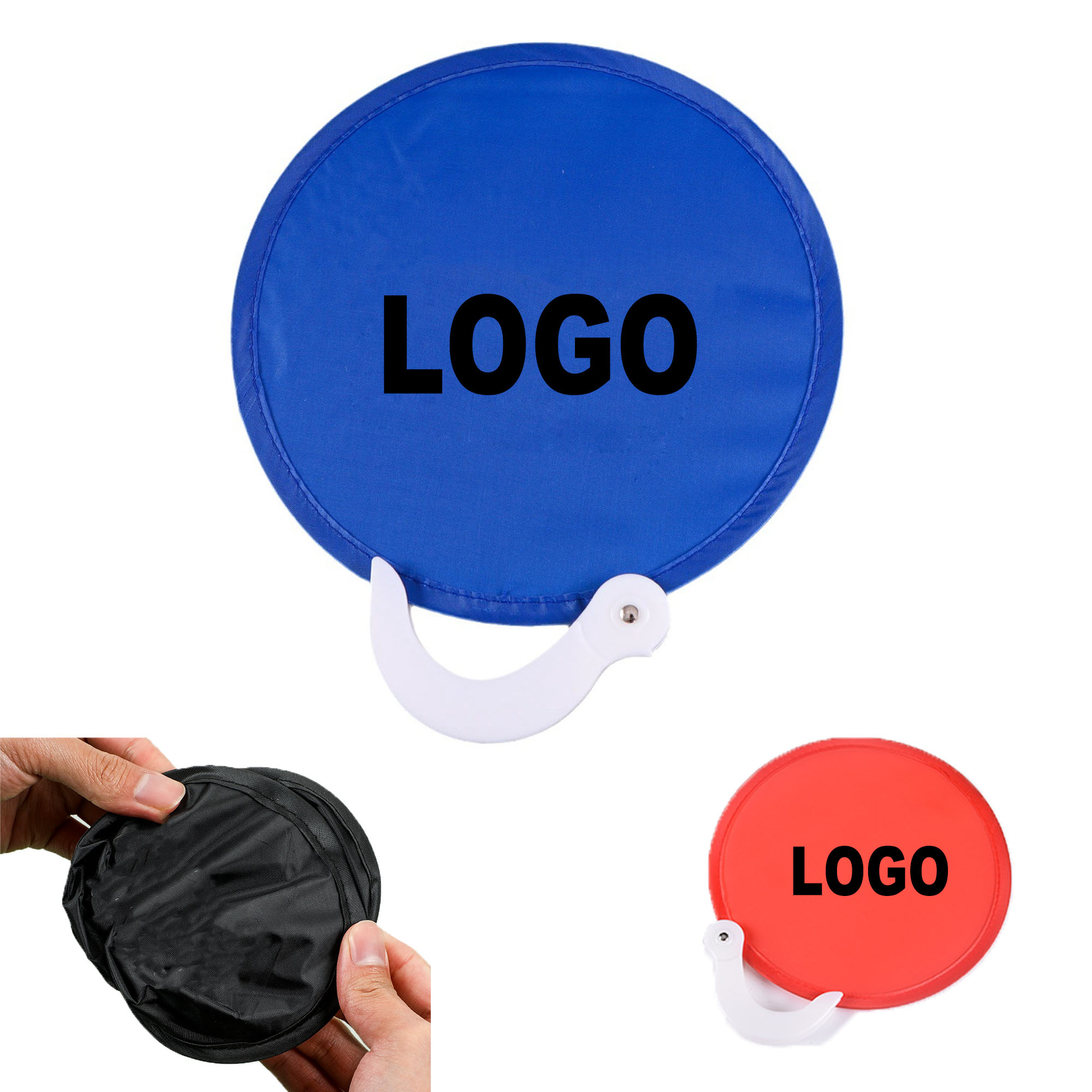 Full Color Foldable Handheld Round Fan 3