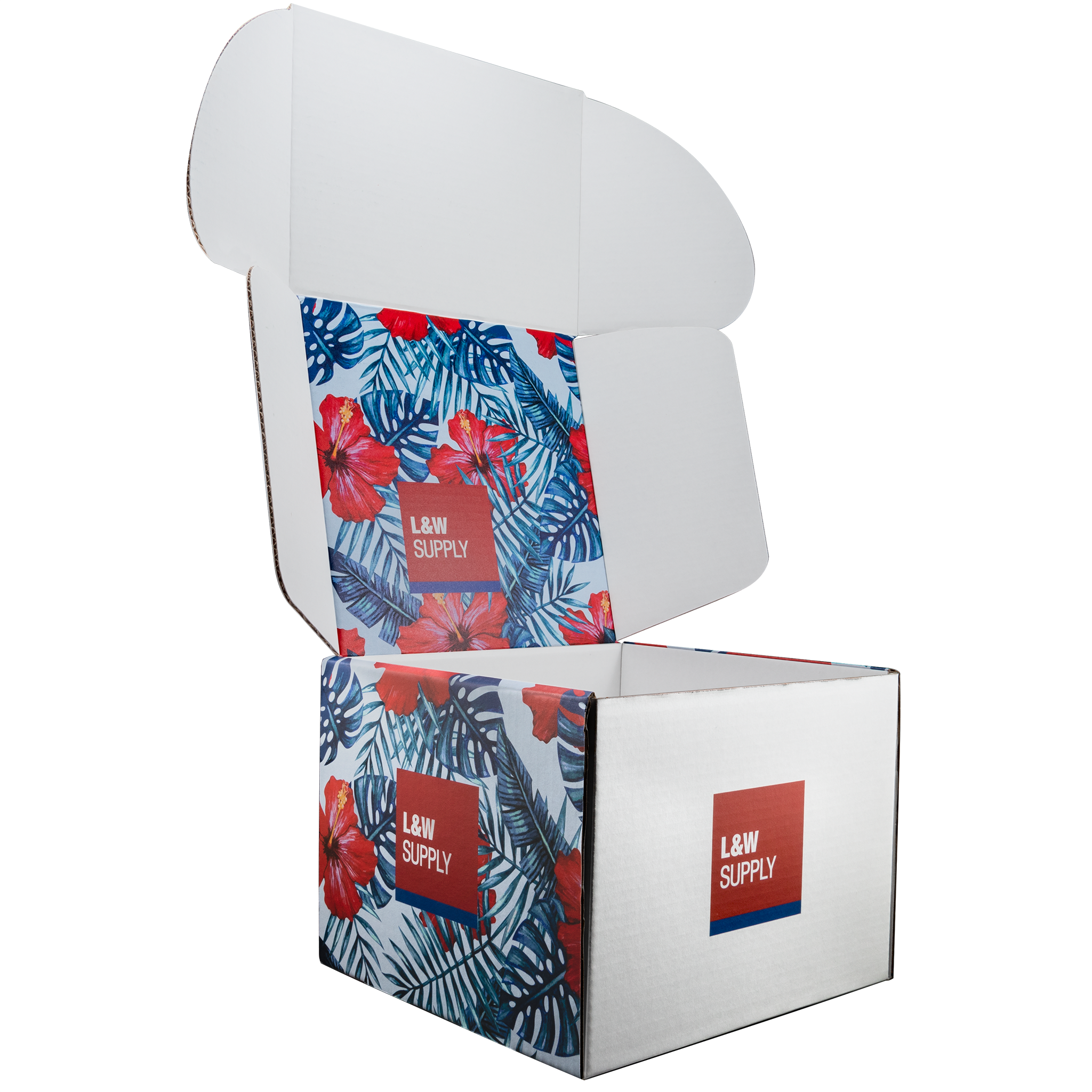 Mailing Box, B-Flute10" x 10" x 8" - White - F - 800 sq in 1
