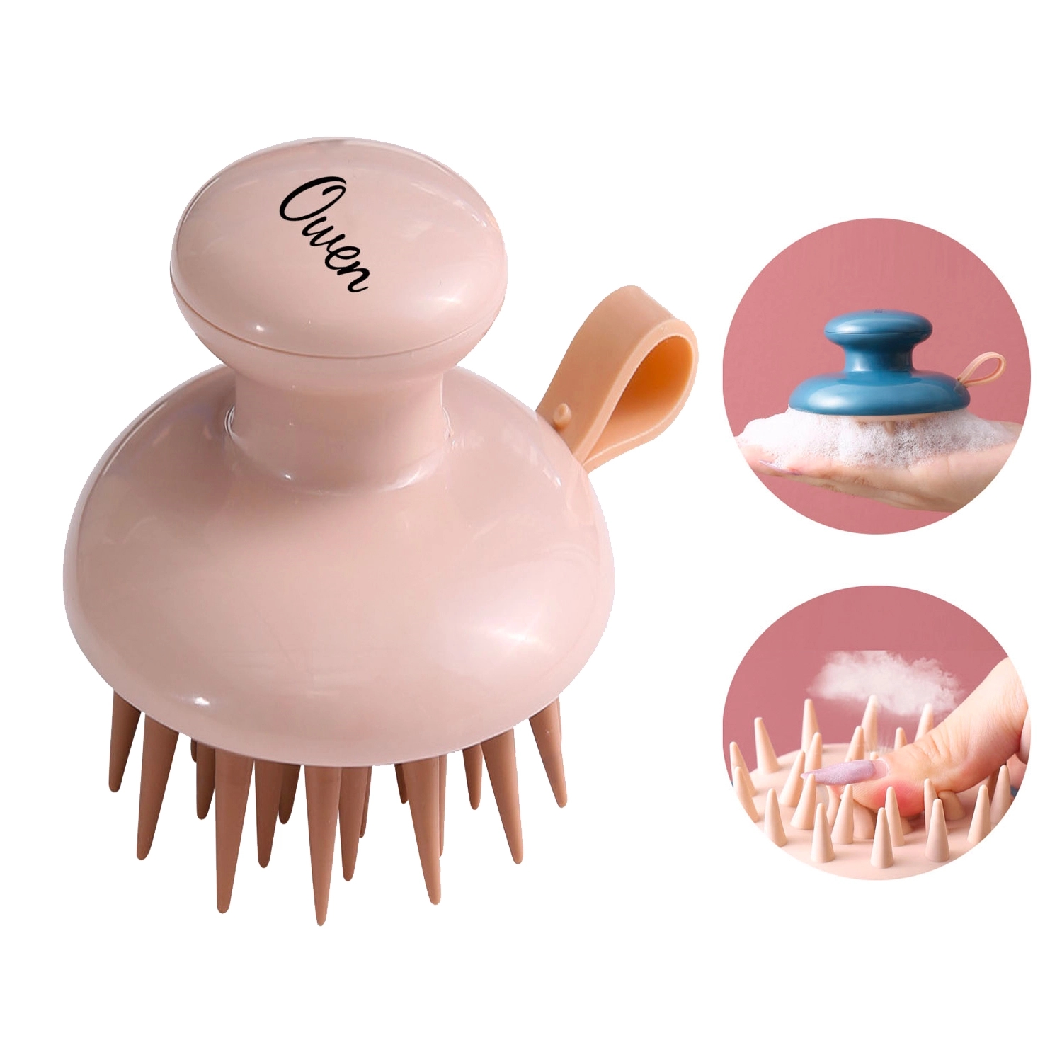 Round Silicone Massage Hair Brush 2