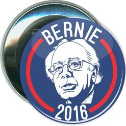 Sanders, Bernie 2016 Blue Background, Political Button