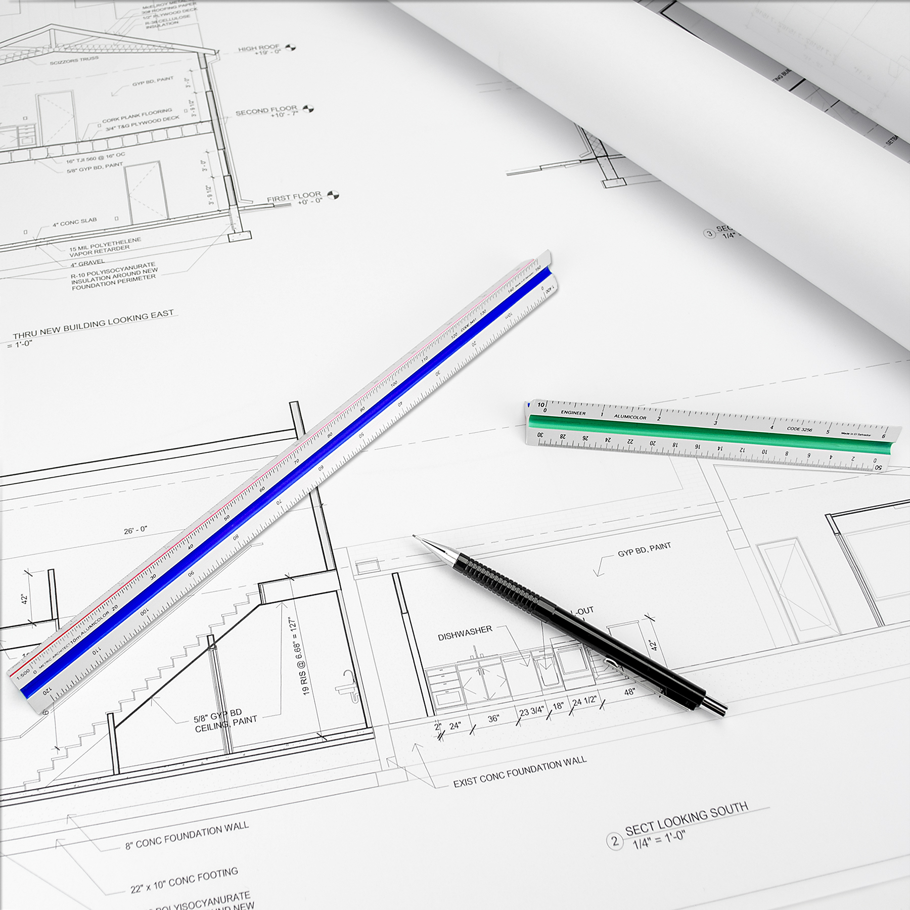6" Color-Coded Engineer Solid Scale 6