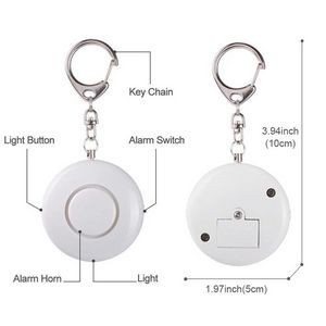 Elegant Safety Alarm Keychain With LED Light And 120DB Panic Sound 12