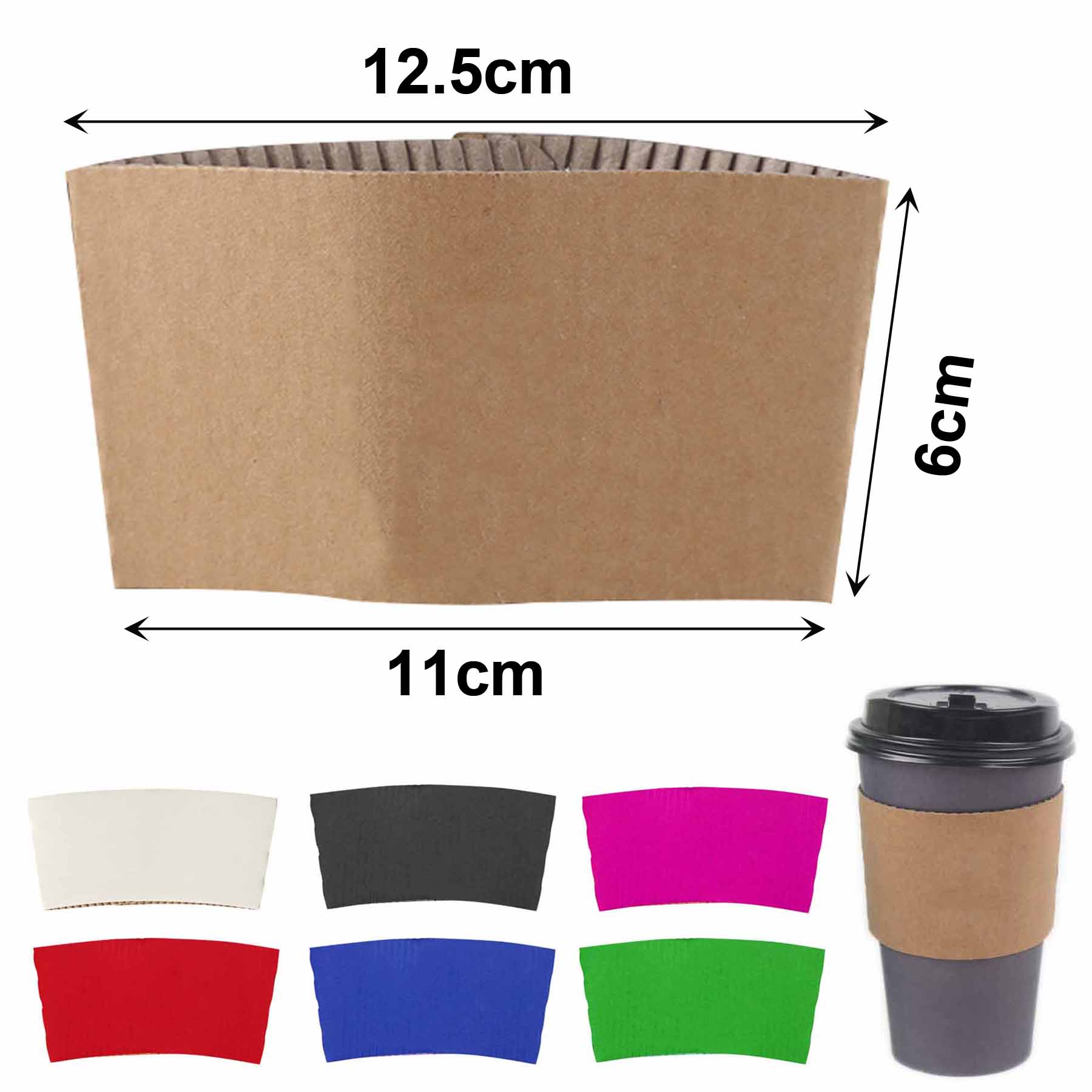 Kraft Paper Coffee Cups Sleeves 1