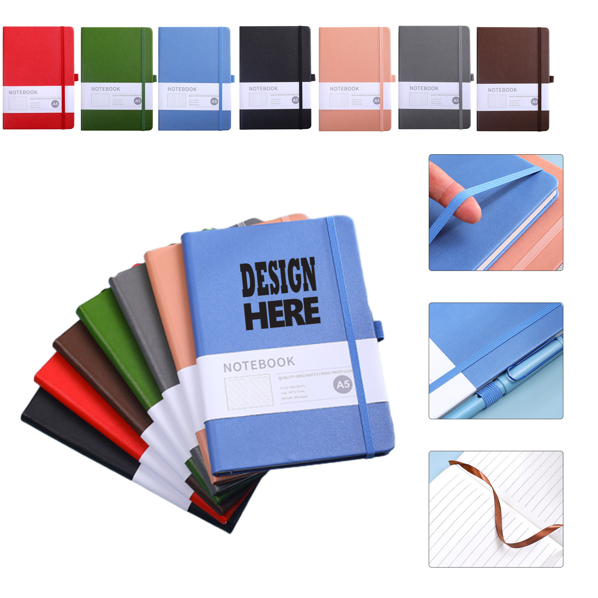 Customizable PU Cover A5 Notebook 1