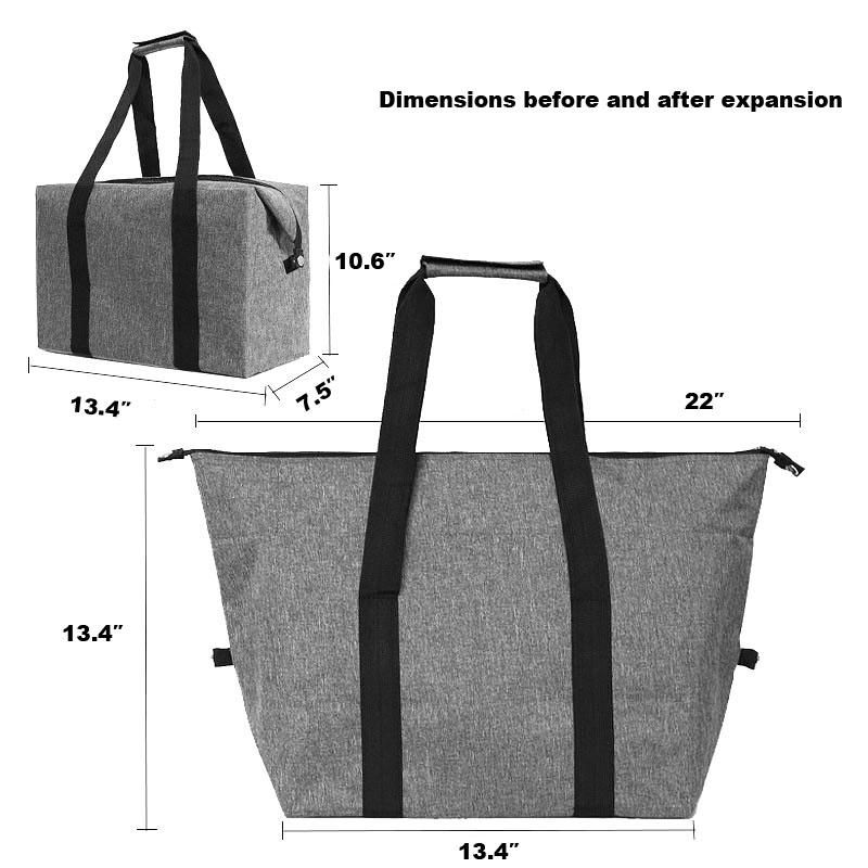 Custom Insulation expandability Tote Bag 6