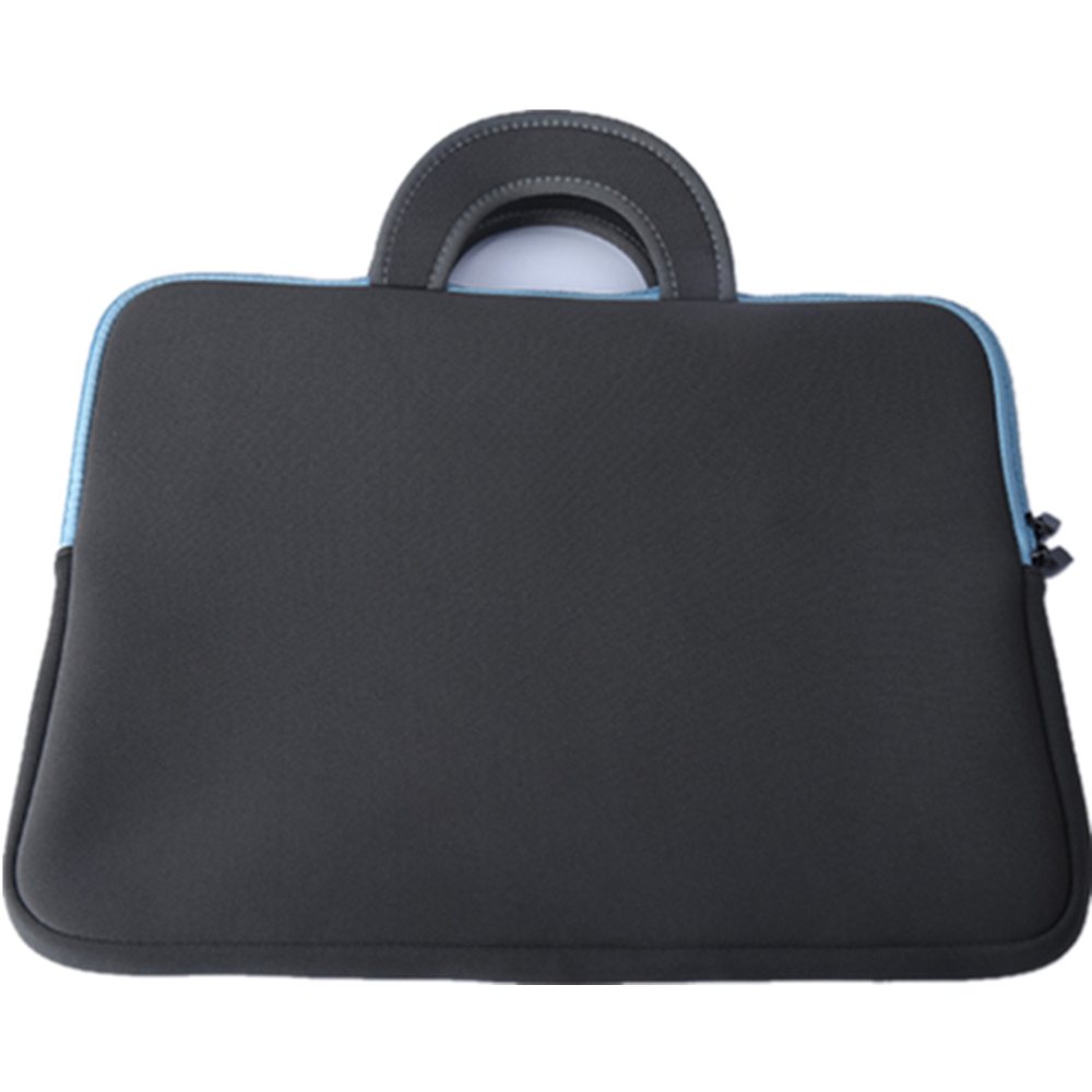 Neoprene Two Tone Laptop Bag With Zipper Closure 4