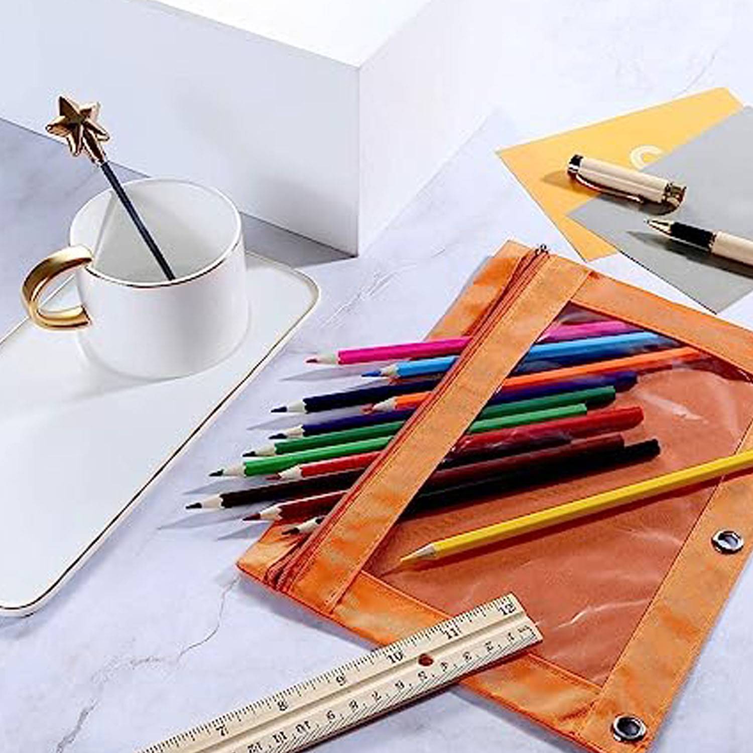 Large Volume Transparent Container Pencil Case 3