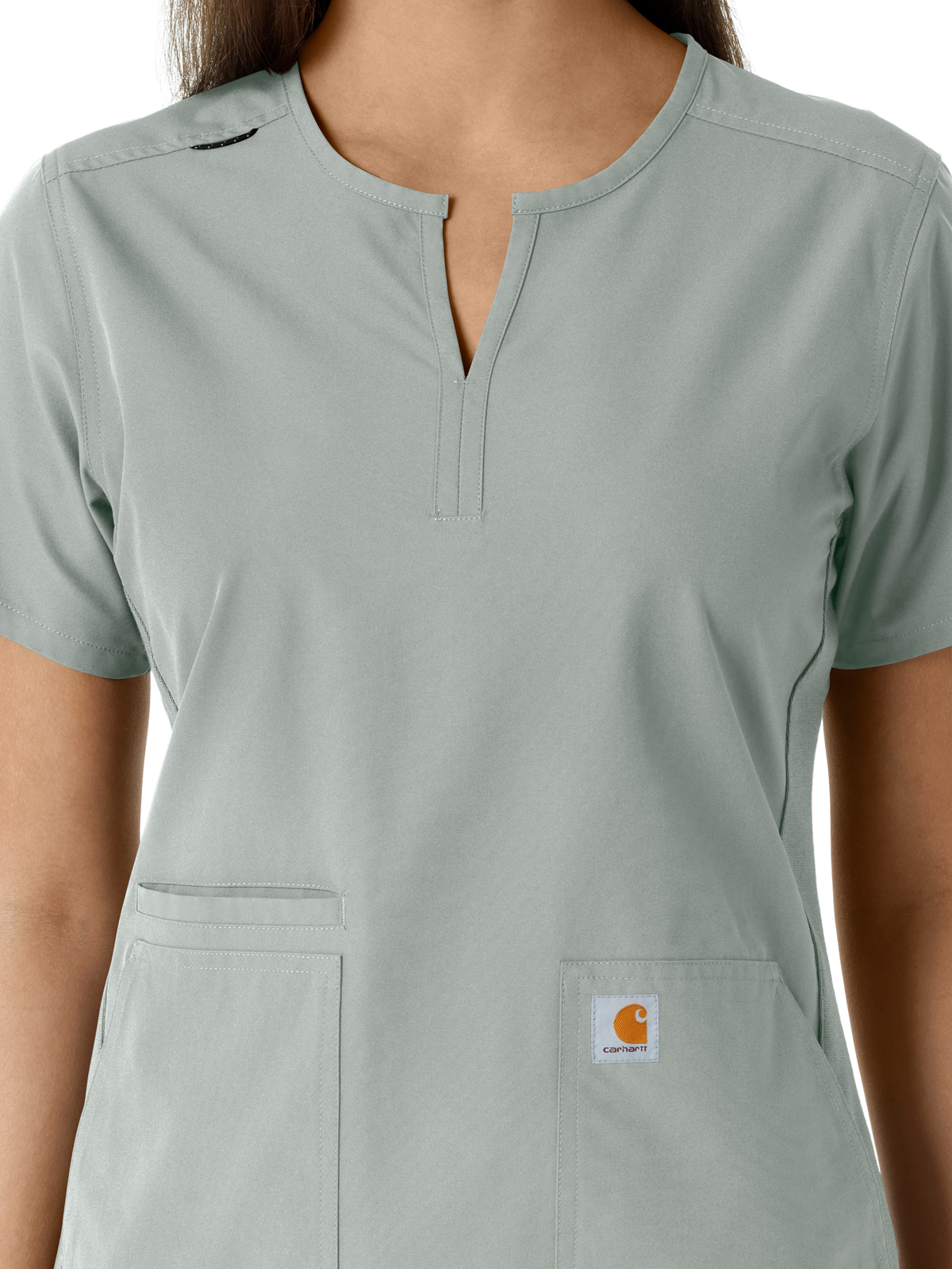 Carhartt Scrubs - Force Essentials Women's Notch Neck Tunic Knit Panel Top 38