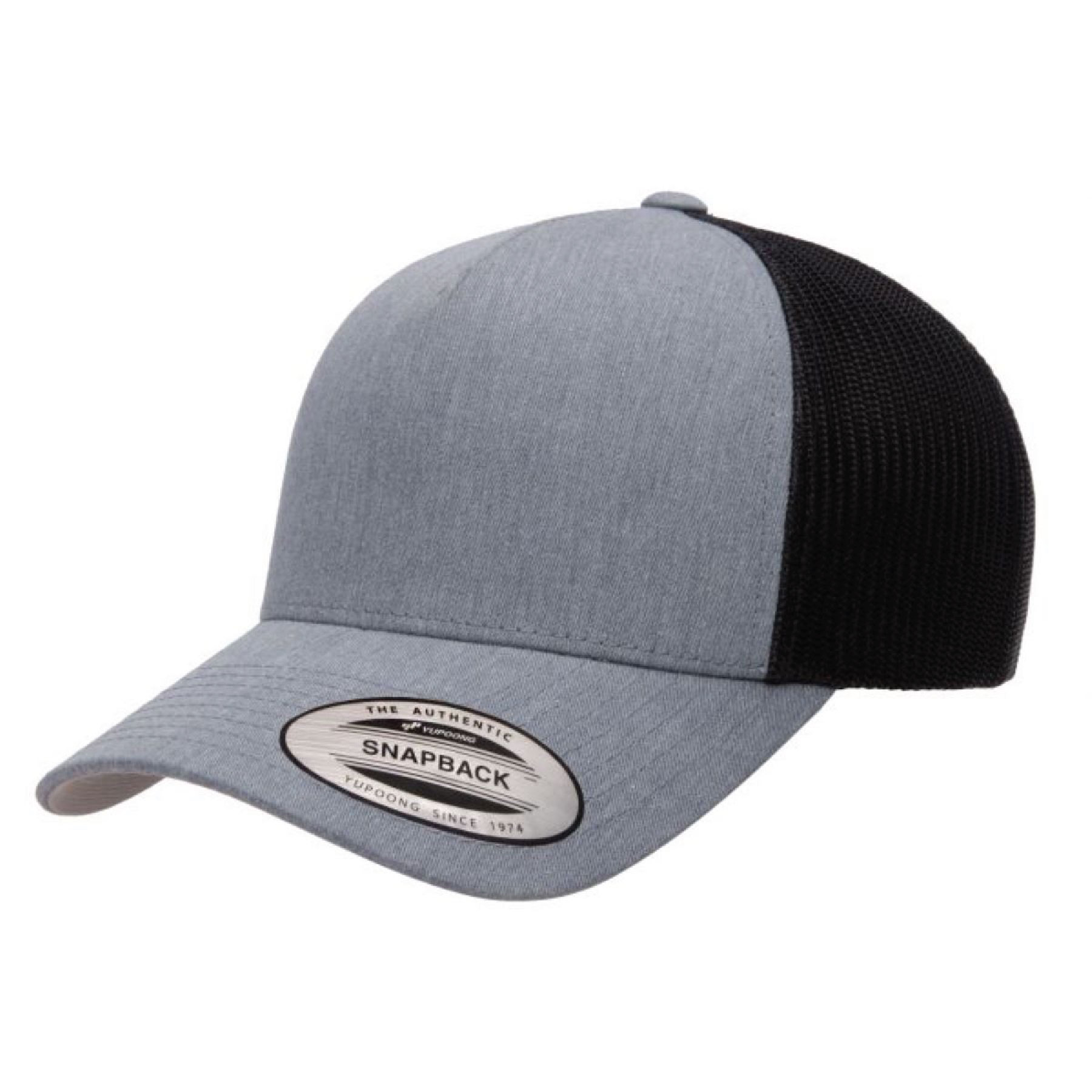 Yupoong 6506 YP Classics Five-Panel Retro Trucker Hat with Leatherette Patches or Embroidery 14